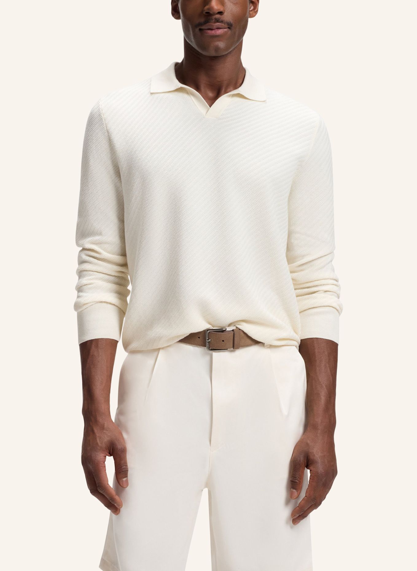 BOSS Pullover H-LOMARINO Regular Fit: WEISS
