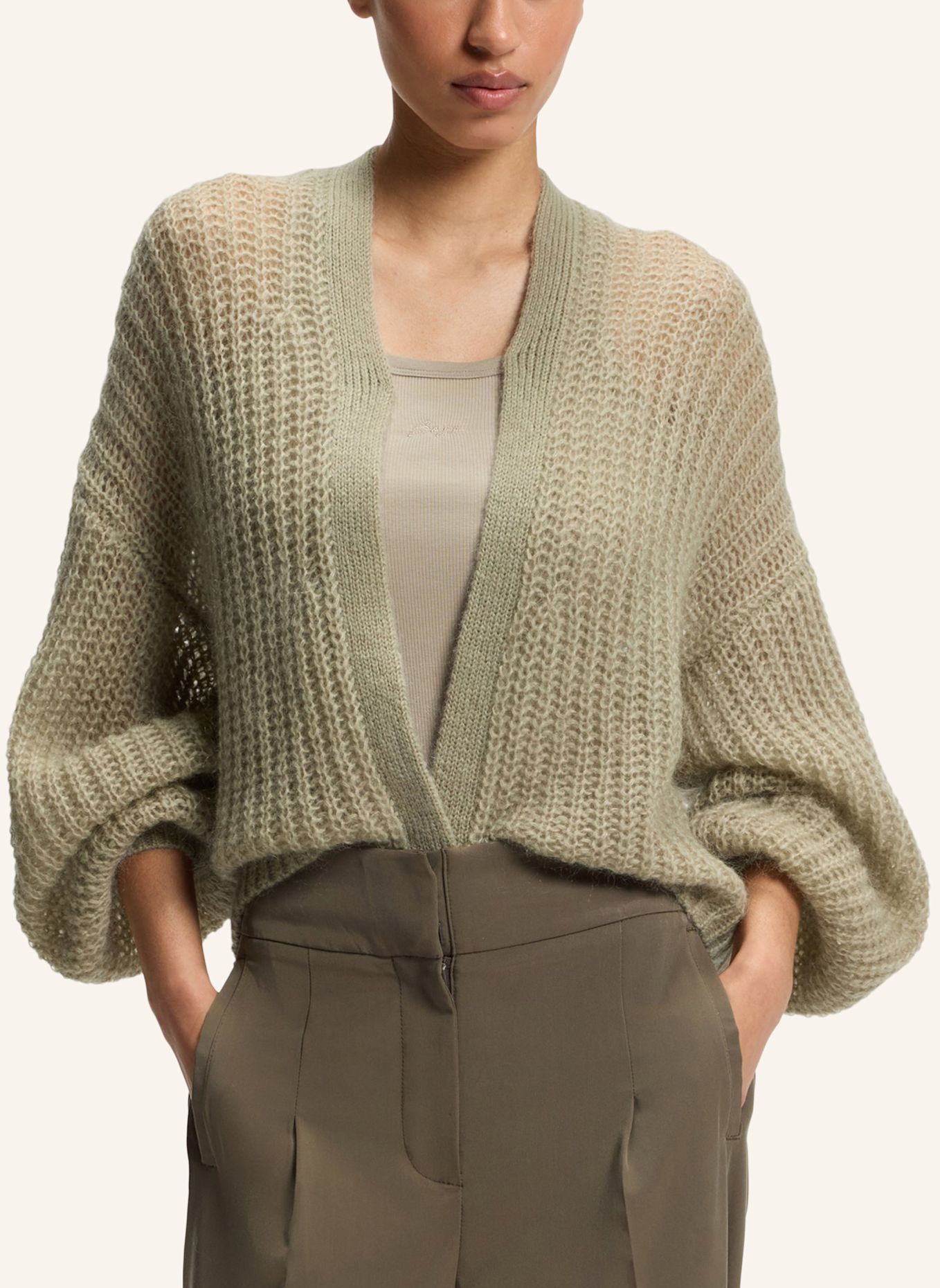 BOSS Cardigan C_FURGOVIA_1 Relaxed Fit: GRÜN