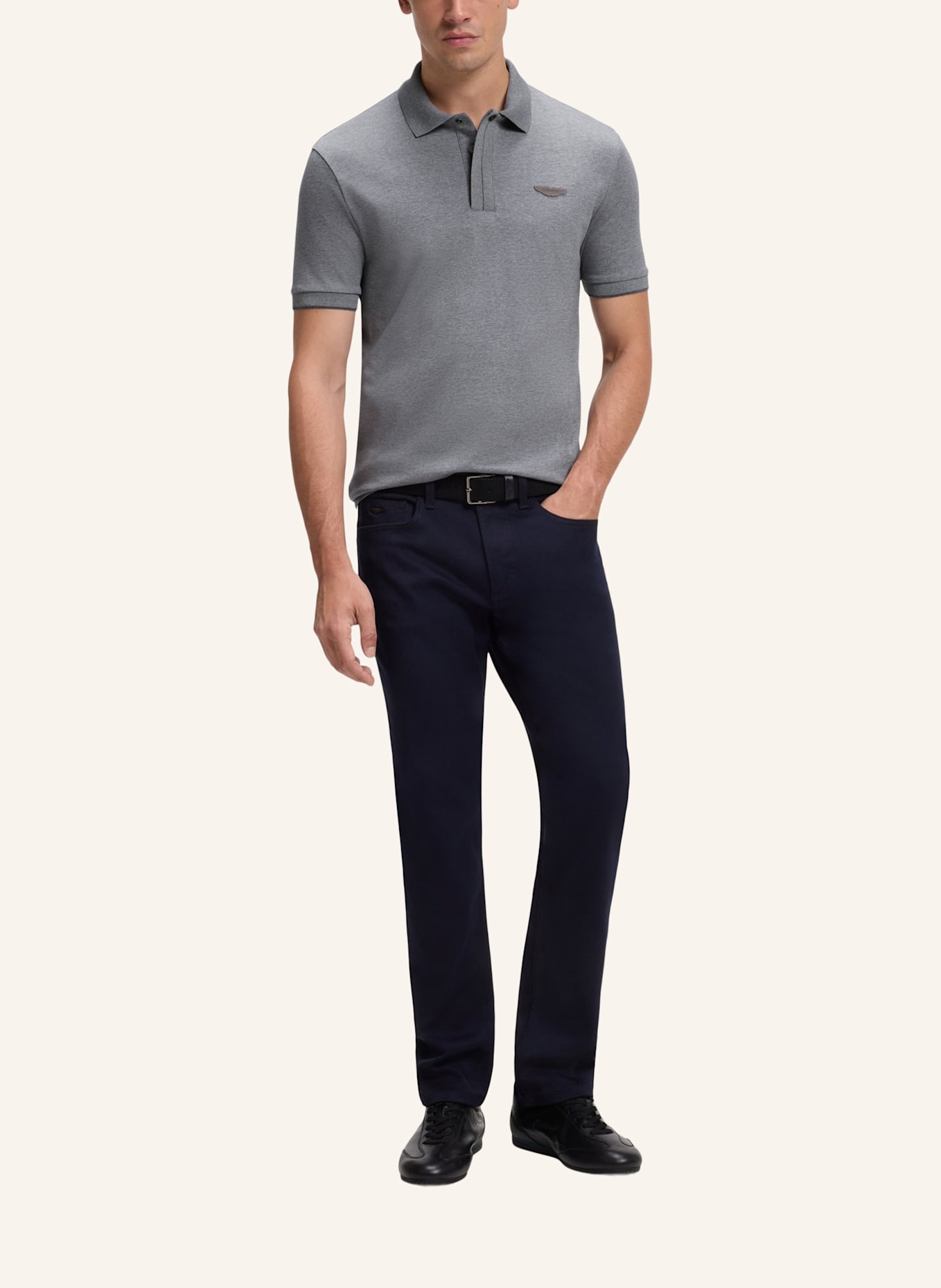 BOSS Poloshirt C-PARLAY 80_AM Regular Fit: GRAU