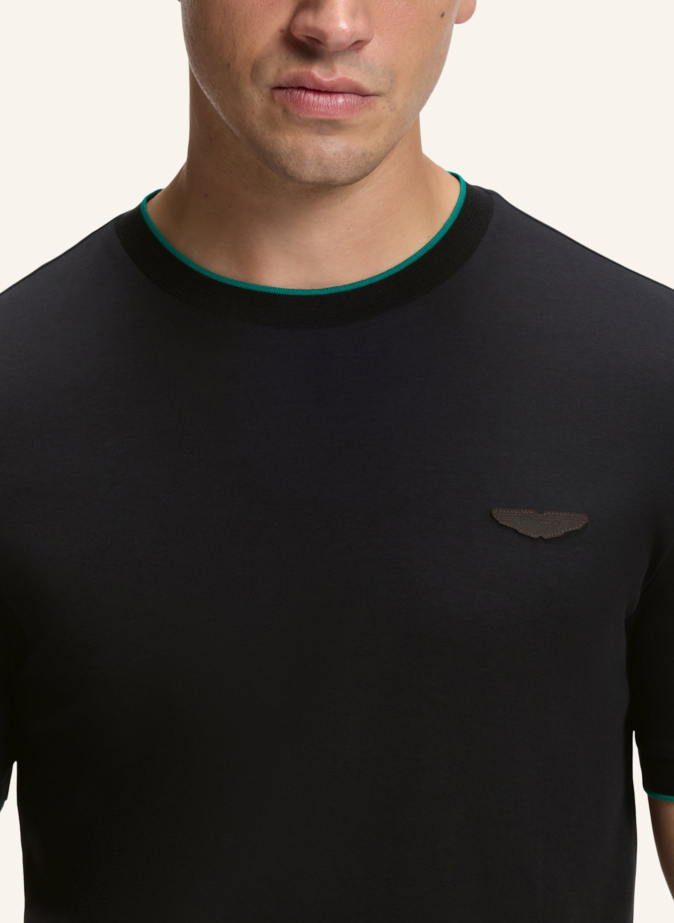 BOSS T-Shirt C-THOMPSON 80_AM Regular Fit: SCHWARZ