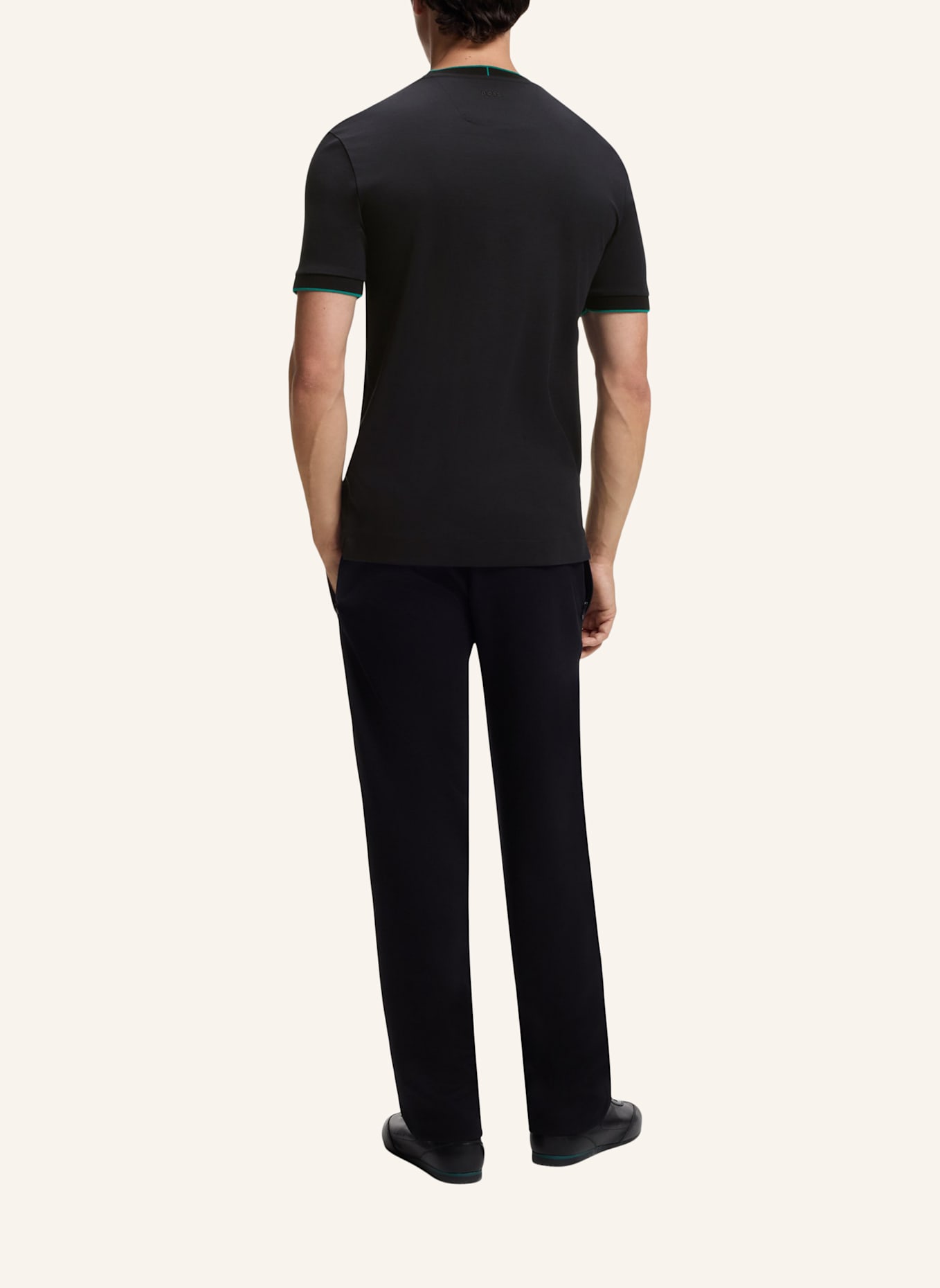 BOSS T-Shirt C-THOMPSON 80_AM Regular Fit: SCHWARZ