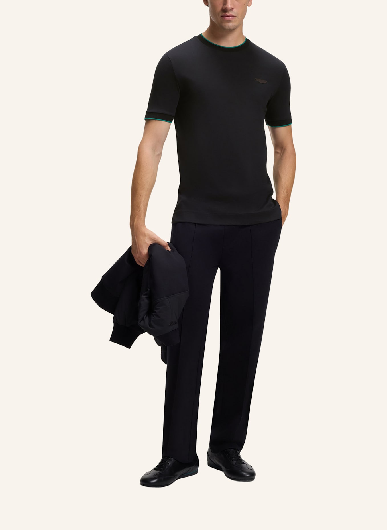 BOSS T-Shirt C-THOMPSON 80_AM Regular Fit: SCHWARZ