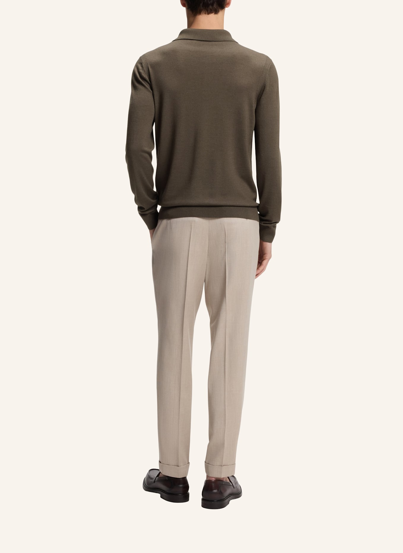 BOSS Pullover L-OVIO Regular Fit: BRAUN