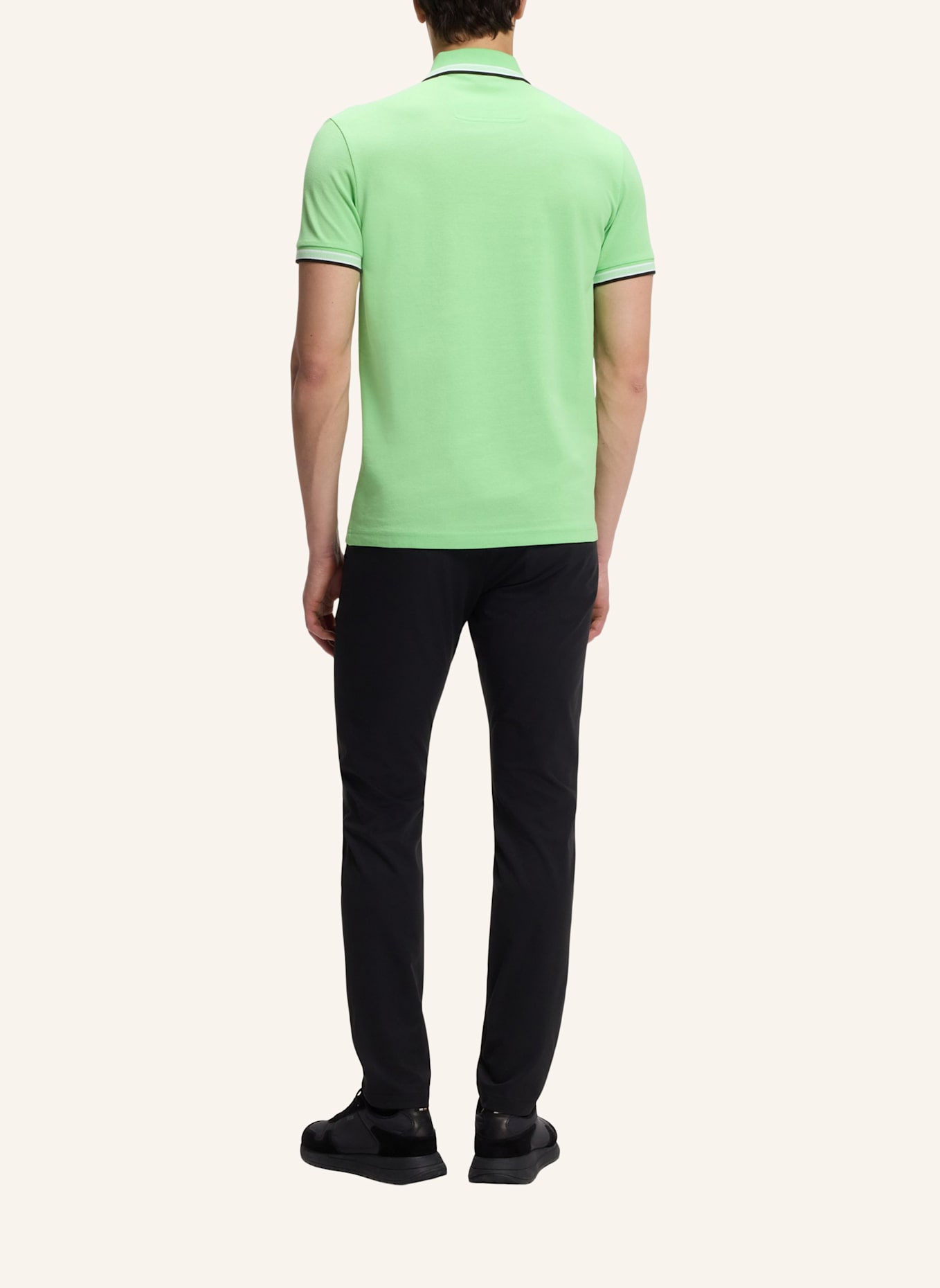 BOSS Piqué-Poloshirt PADDY CURVED Regular Fit: GRÜN