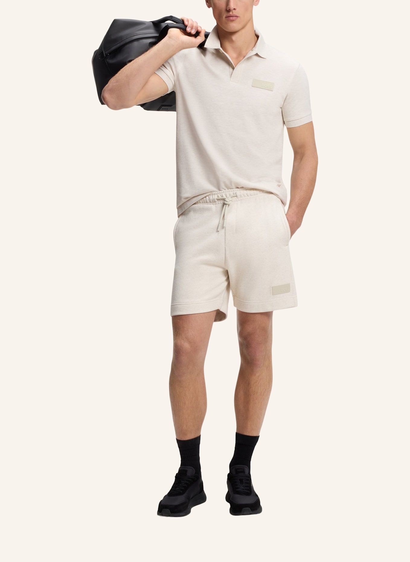 BOSS Polo PADDY STRUCTURE Regular Fit: WEISS