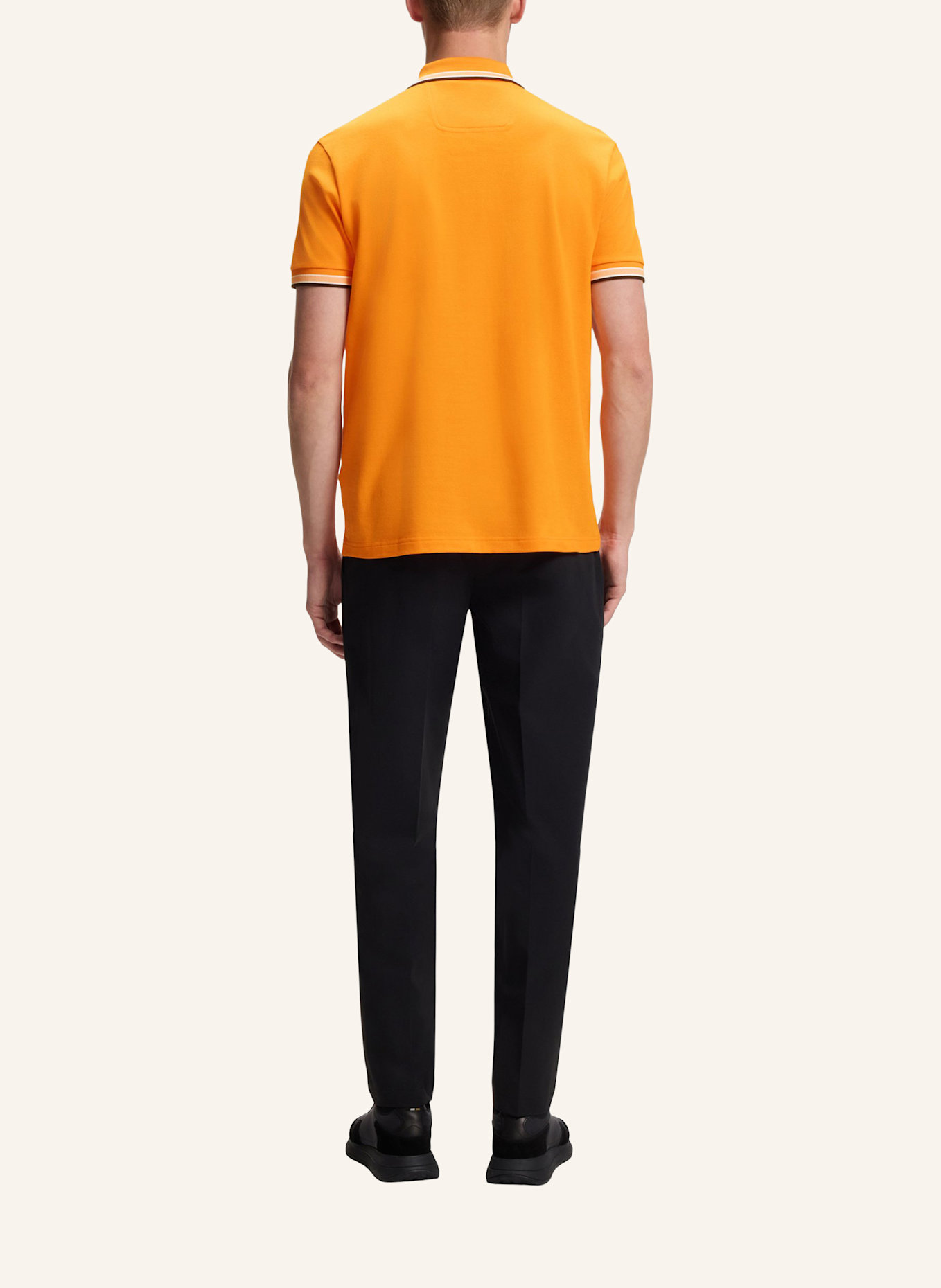BOSS Piqué-Poloshirt PADDY CURVED Regular Fit: ORANGE