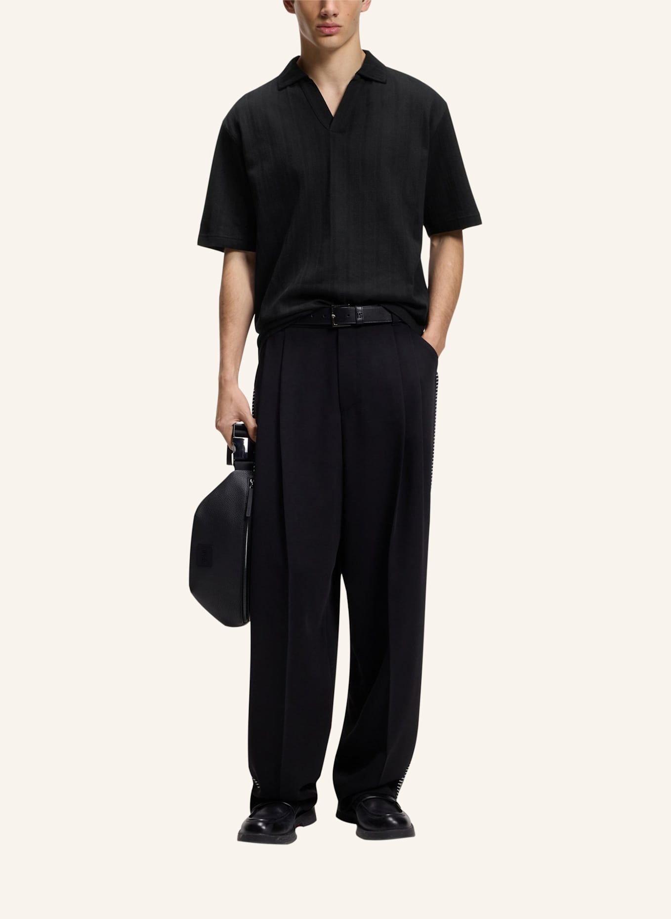 HUGO Poloshirt DALIBO Relaxed Fit: SCHWARZ