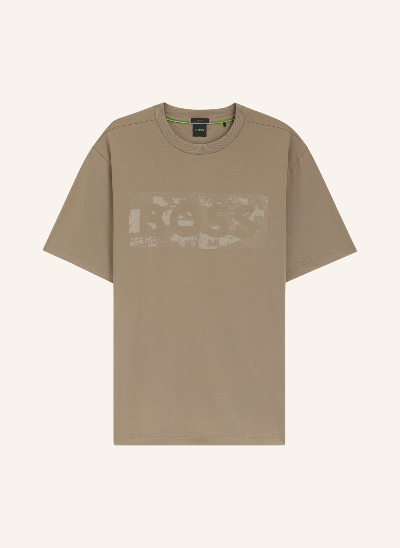BOSS T-Shirt TS_GLOBE LOGOPATTERN Regular Fit: HELLGRÜN