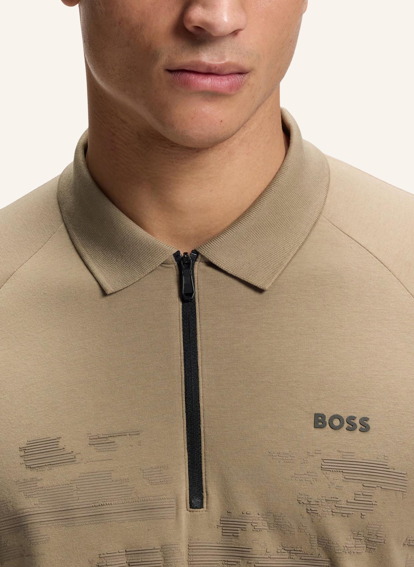 BOSS Polo PL_GLOBE PATTERN Regular Fit: HELLGRÜN