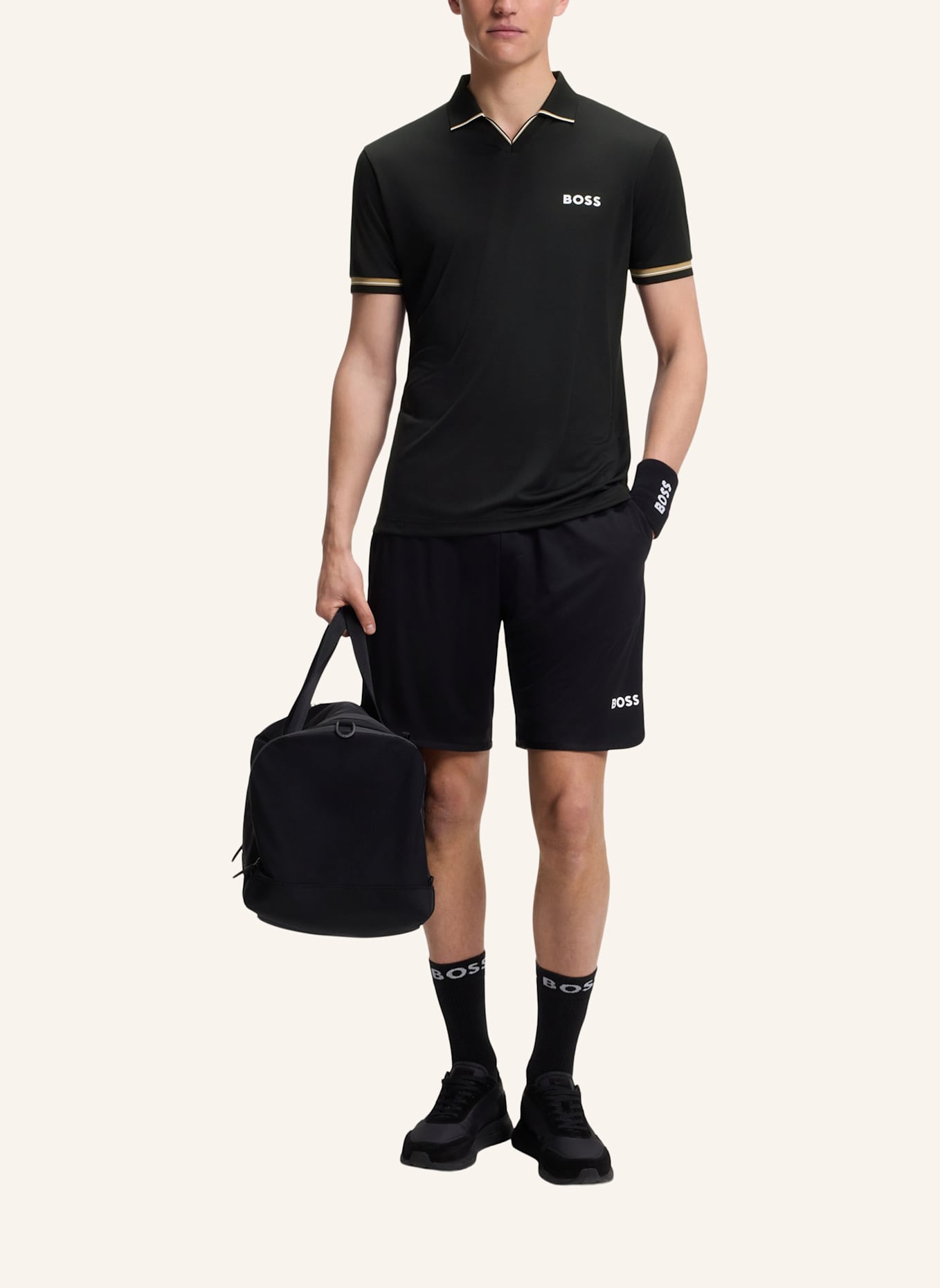 BOSS Polo PL_TOC SERVE 2 Slim Fit: SCHWARZ