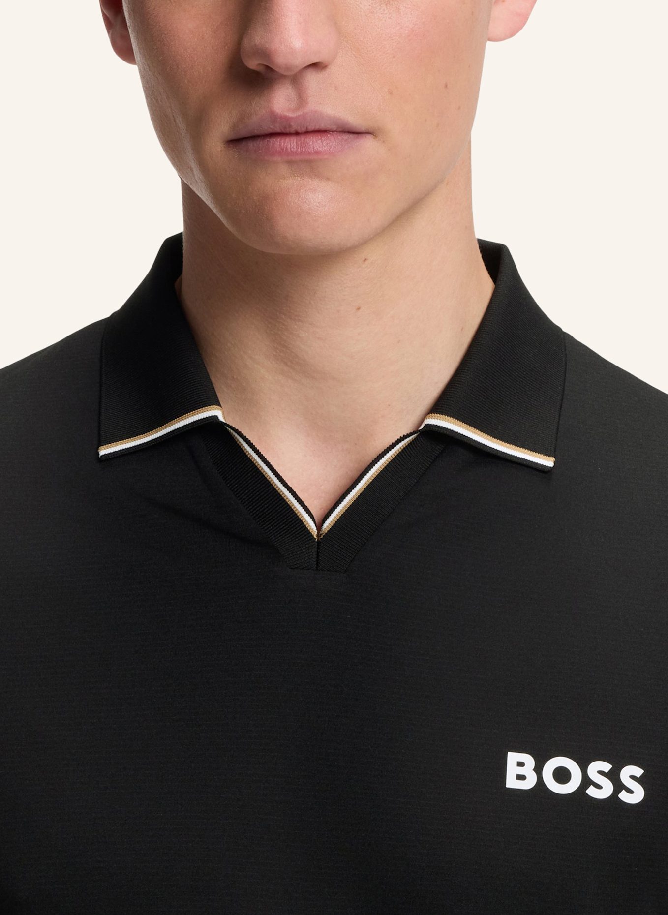 BOSS Polo PL_TOC SERVE 2 Slim Fit: SCHWARZ