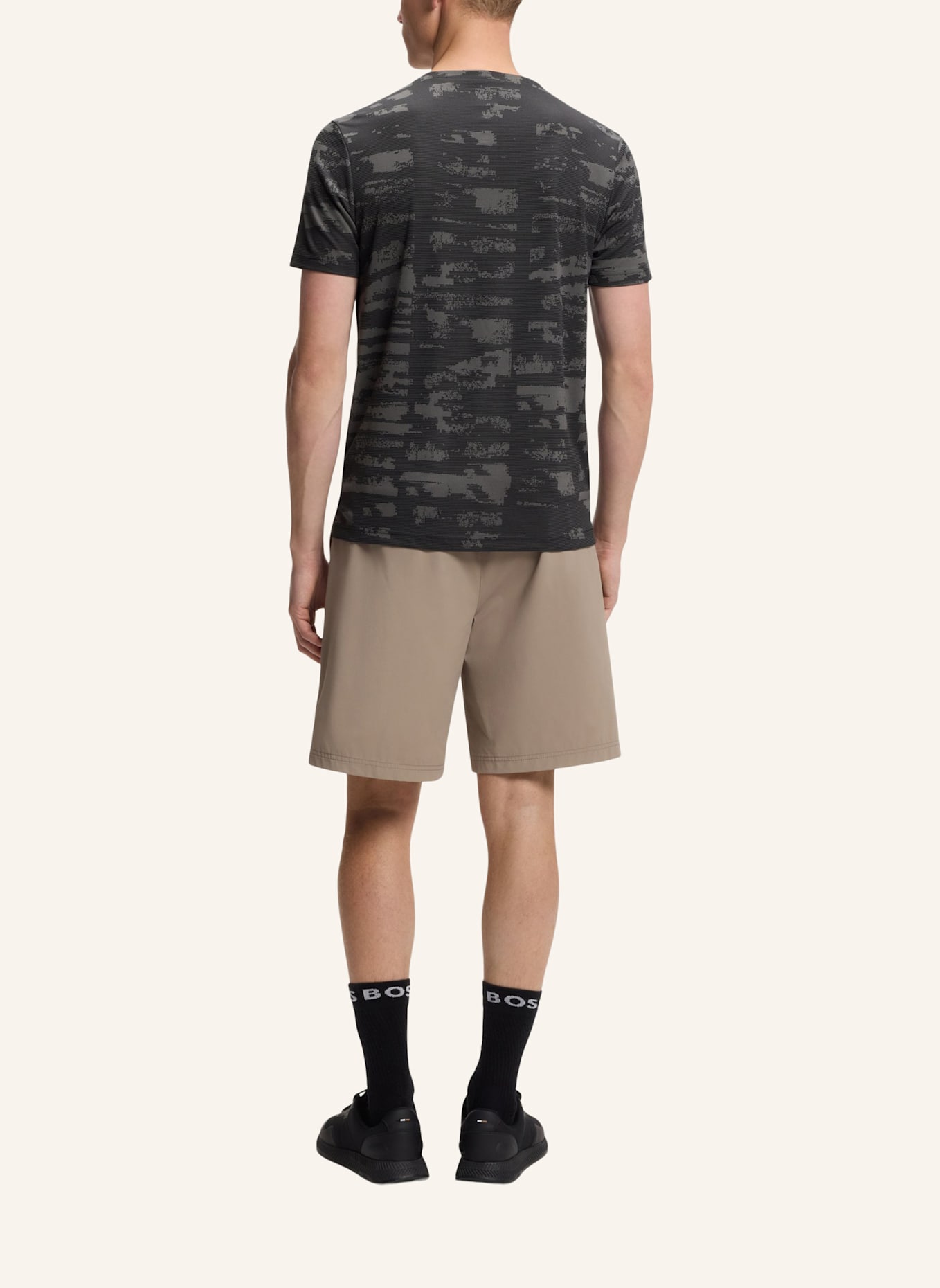 BOSS T-Shirt TS_ACTIVE REPEAT Slim Fit: SCHWARZ