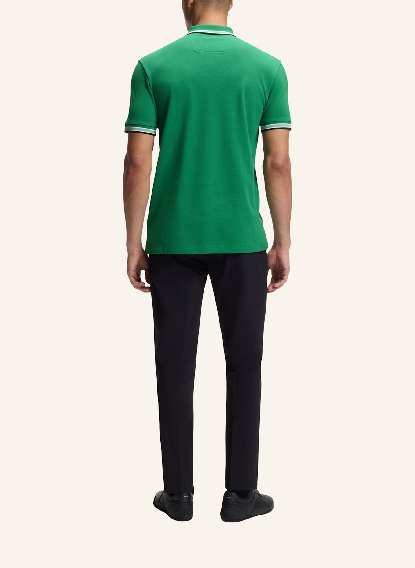 BOSS Piqué-Poloshirt PADDY CURVED Regular Fit: GRÜN