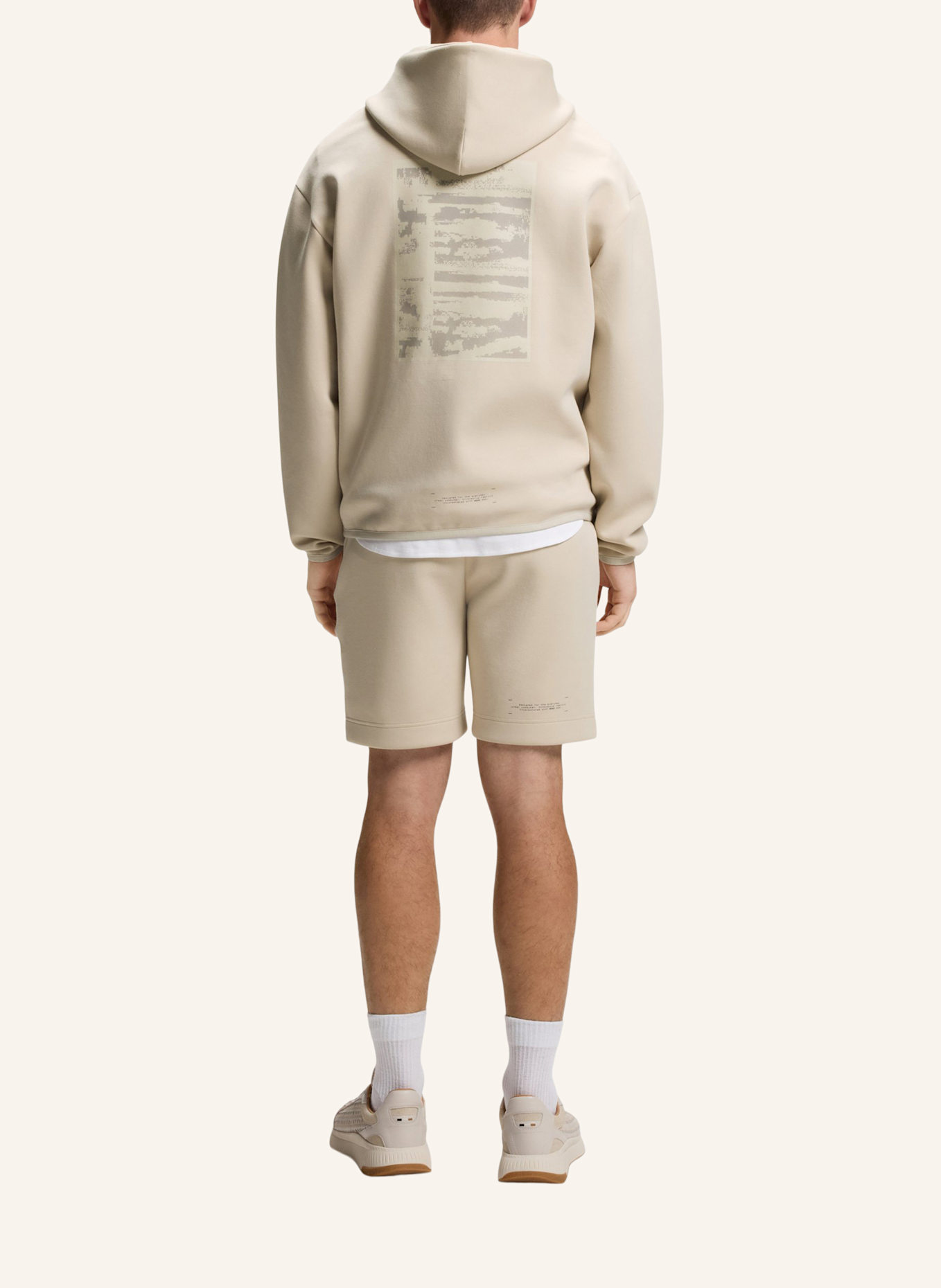 BOSS Sweatshirt SW_GLOBE HOOD Relaxed Fit: BEIGE