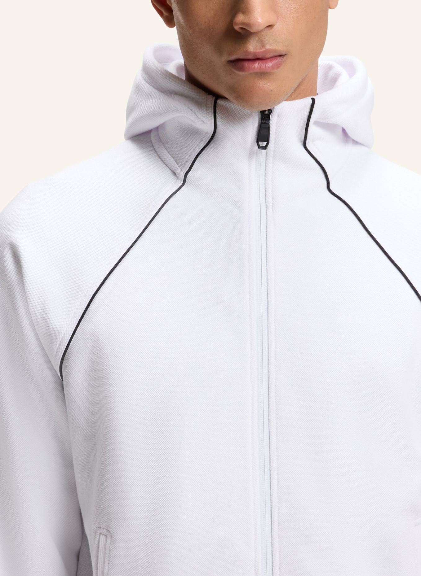 BOSS Sweatjacke JOIN SAGGY: WEISS