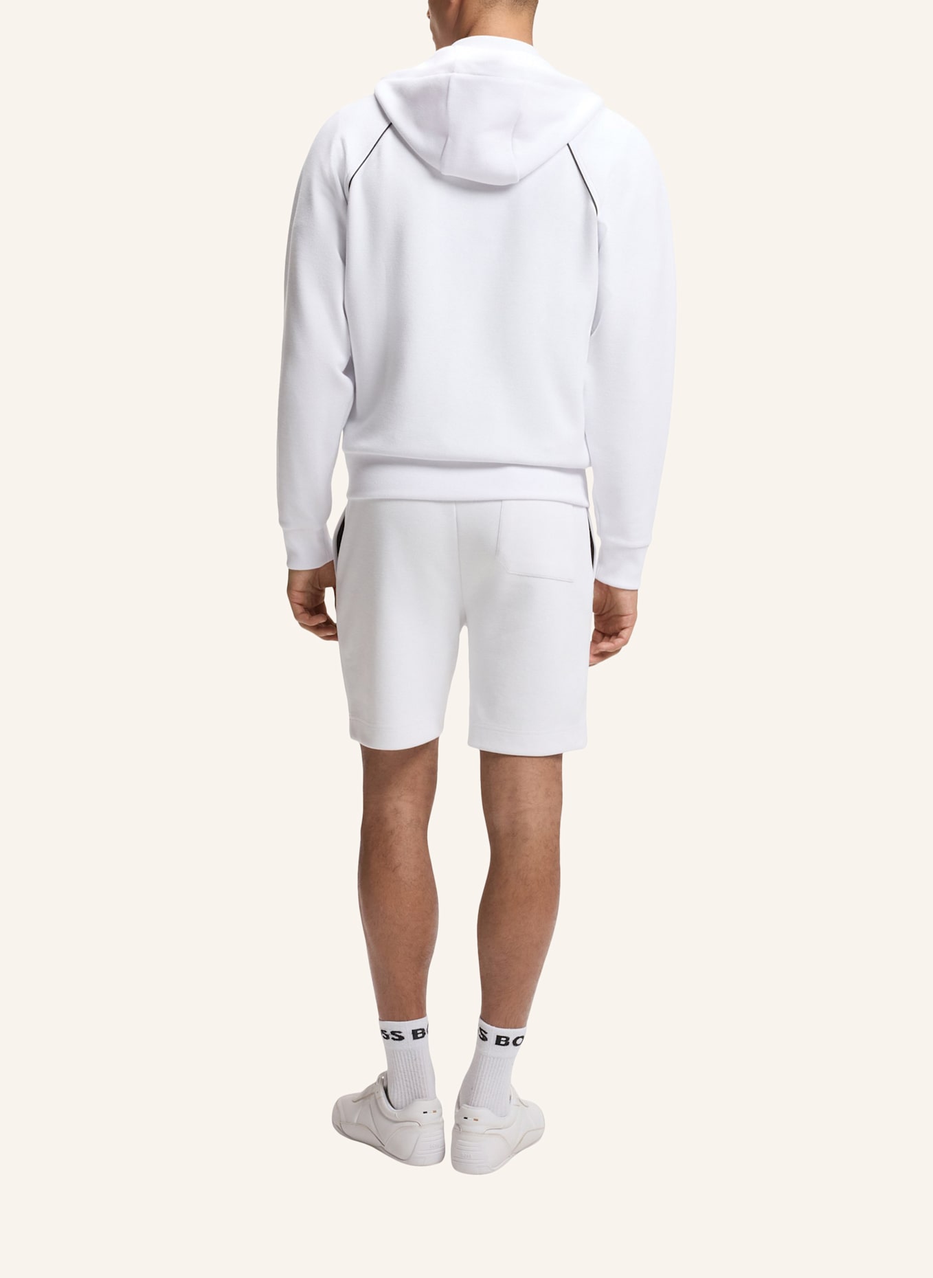 BOSS Sweatjacke JOIN SAGGY: WEISS