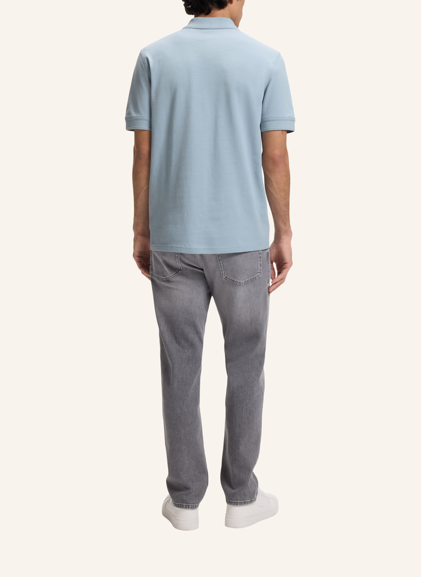 BOSS Piqué-Poloshirt PRIME: HELLBLAU