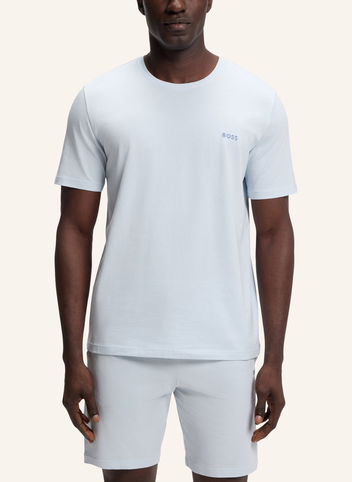 BOSS Loungewear Oberteil MIX&MATCH T-SHIRT R Regular Fit: BLAU