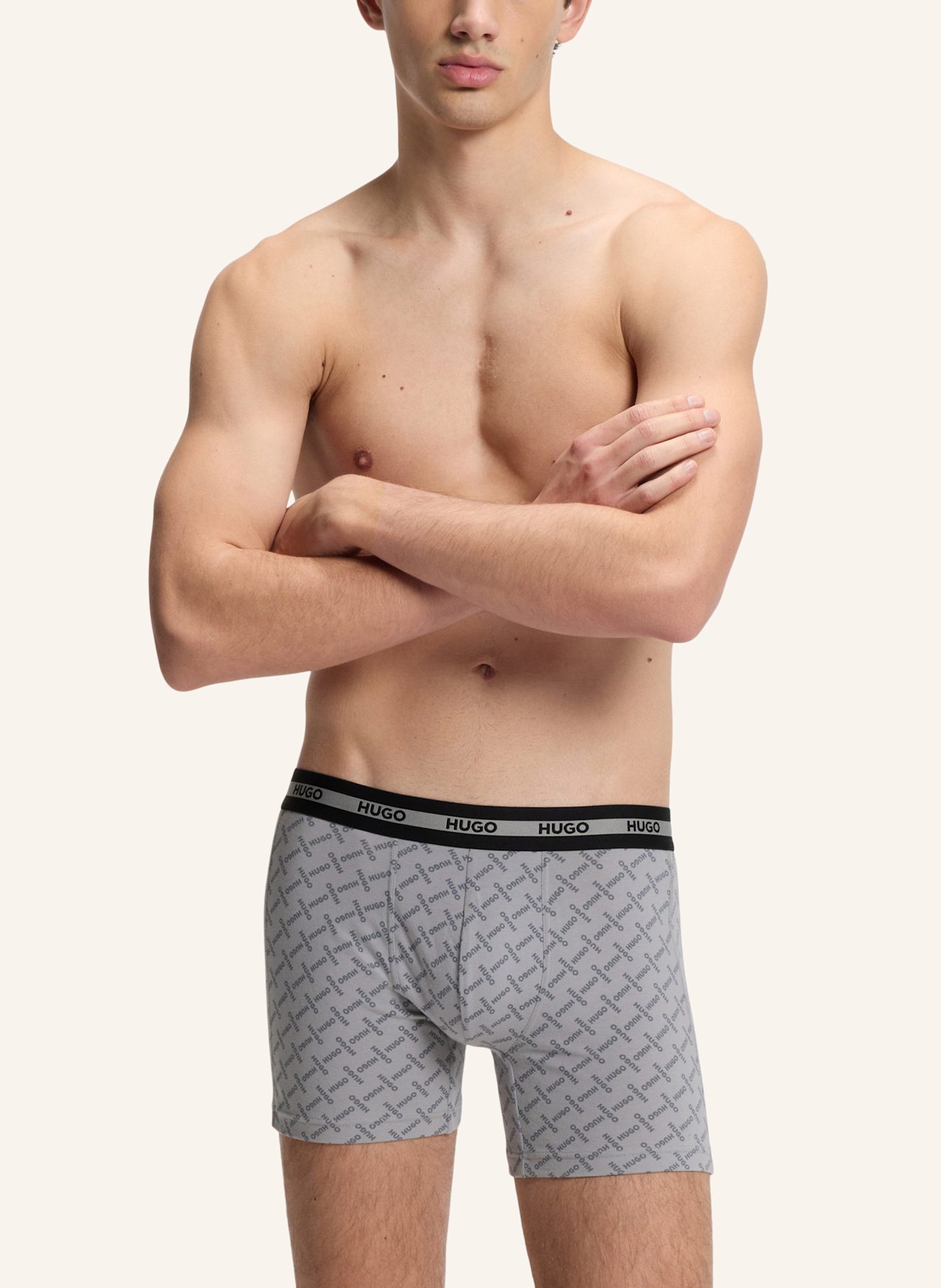 HUGO Boxer Briefs BOXER BR PLANET DES: BLAU