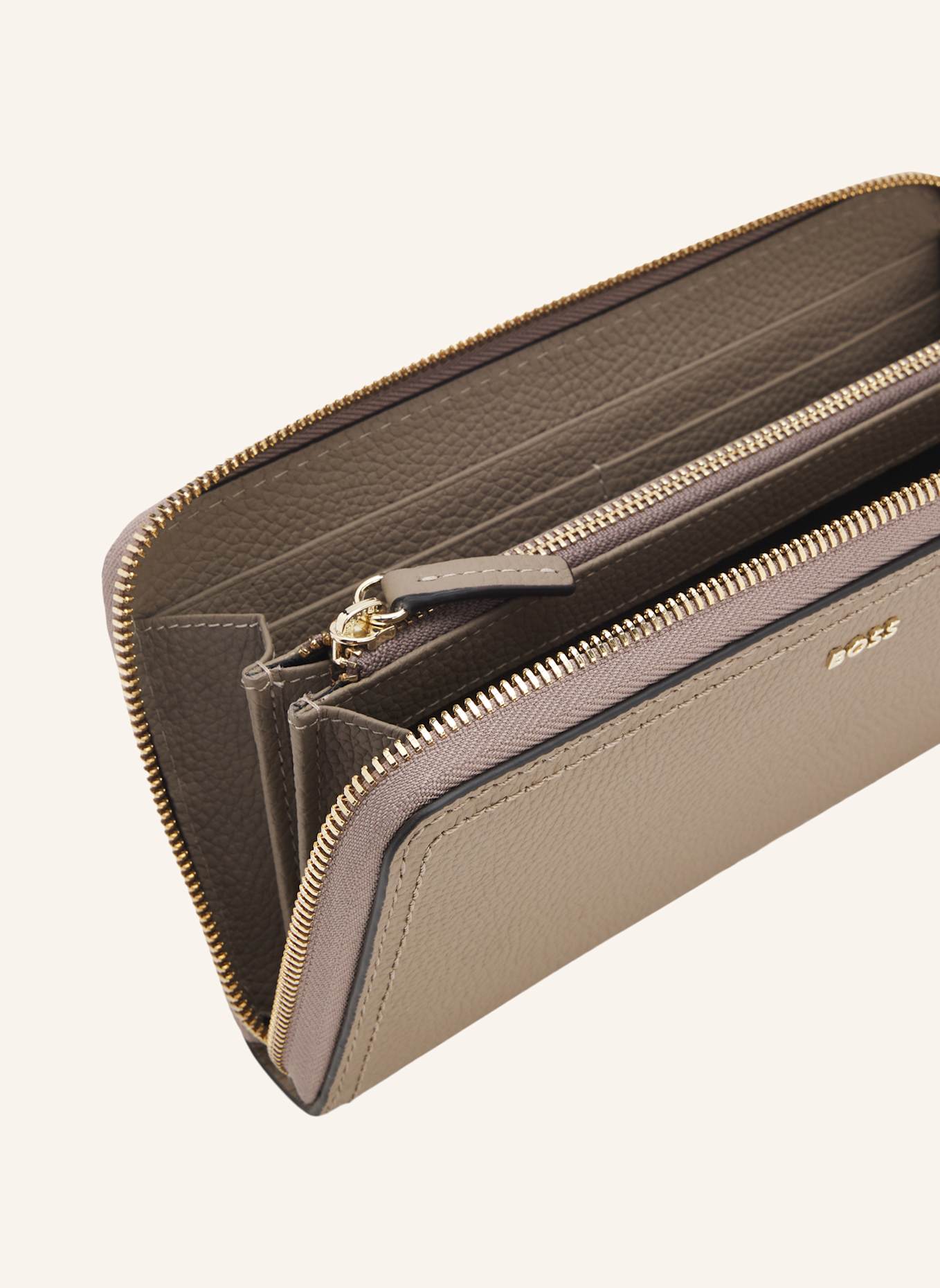 BOSS Brieftasche LENAH ZIPAROUND: BRAUN