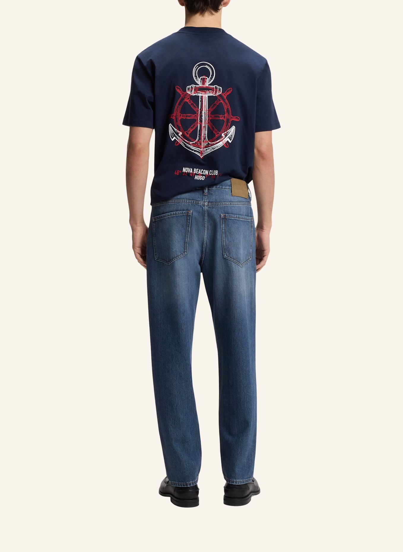 HUGO Jeans HUGO 838 Relaxed Fit: DUNKELBLAU