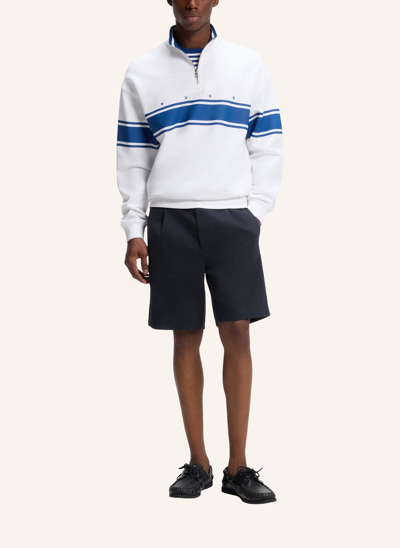 HUGO Short CINO263FSD Straight Fit: DUNKELBLAU
