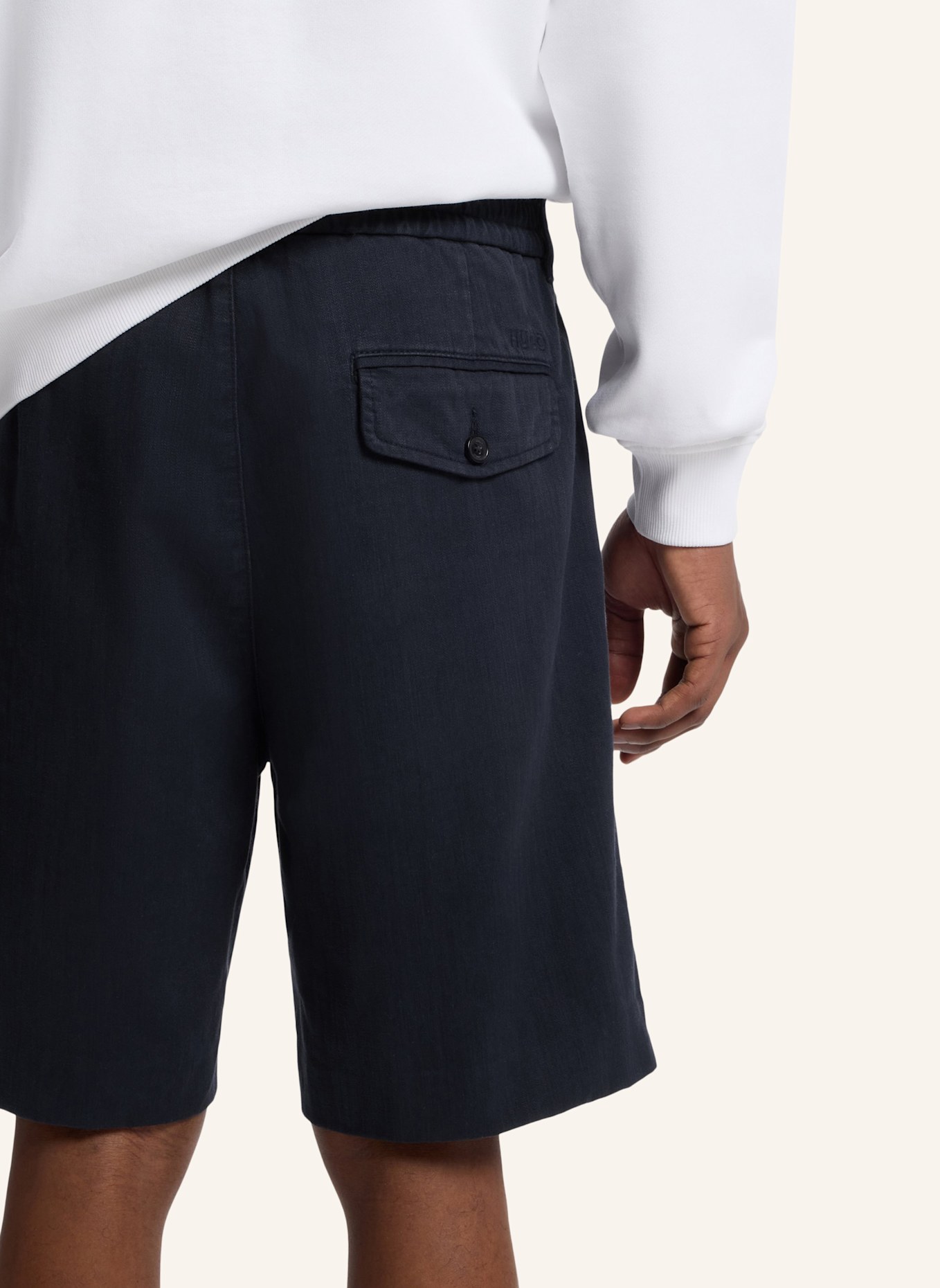 HUGO Short CINO263FSD Straight Fit: DUNKELBLAU