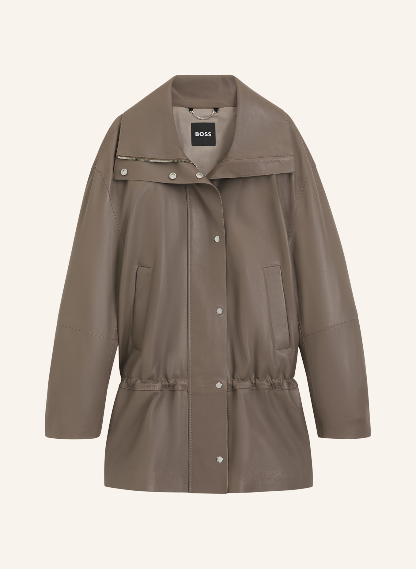 BOSS Leather SALORO Relaxed Fit: BRAUN