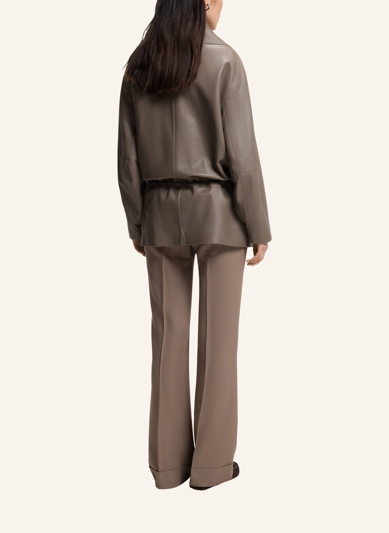 BOSS Leather SALORO Relaxed Fit: BRAUN