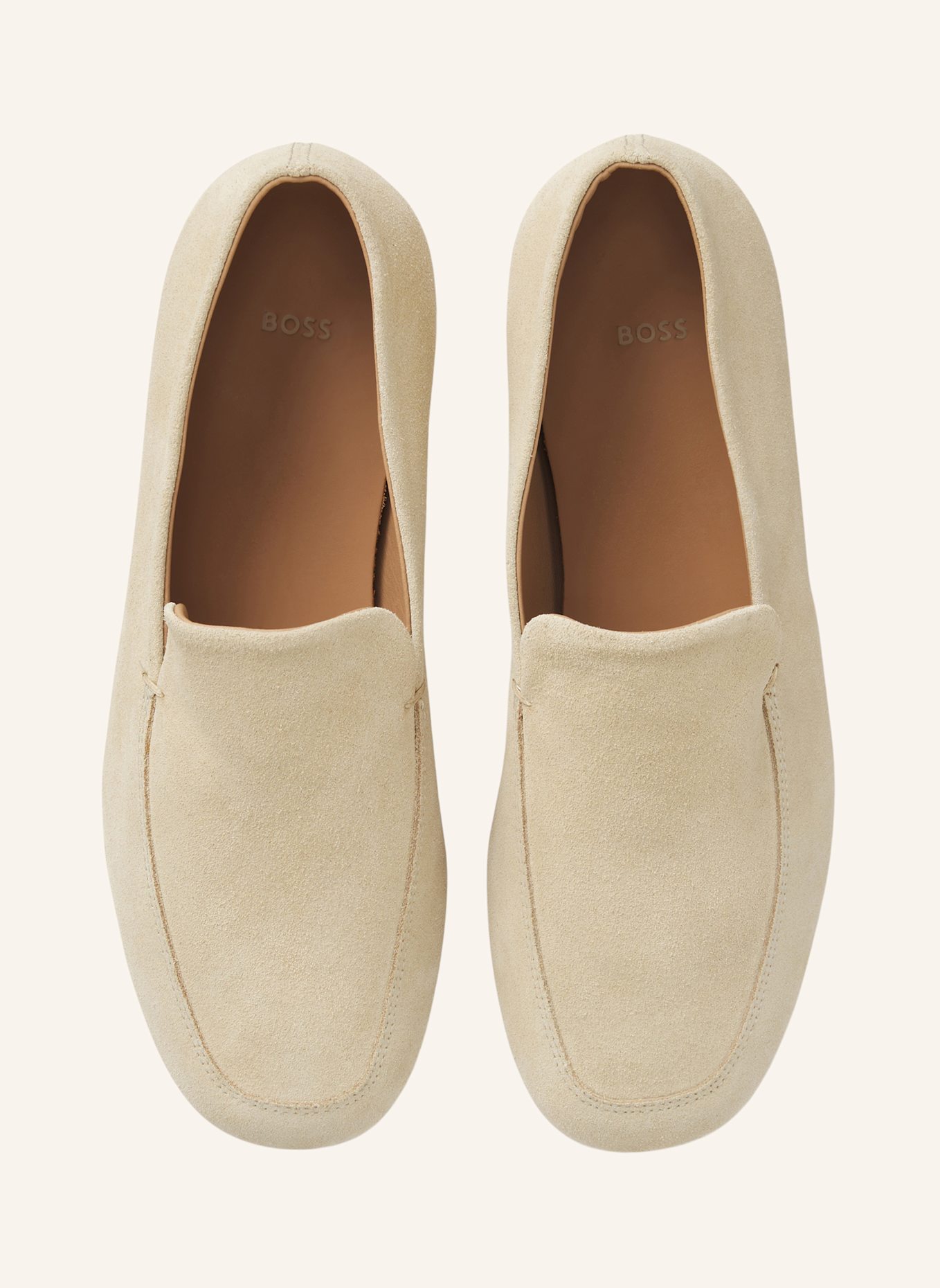BOSS Flats PYNA_LOAFER_SD: BEIGE