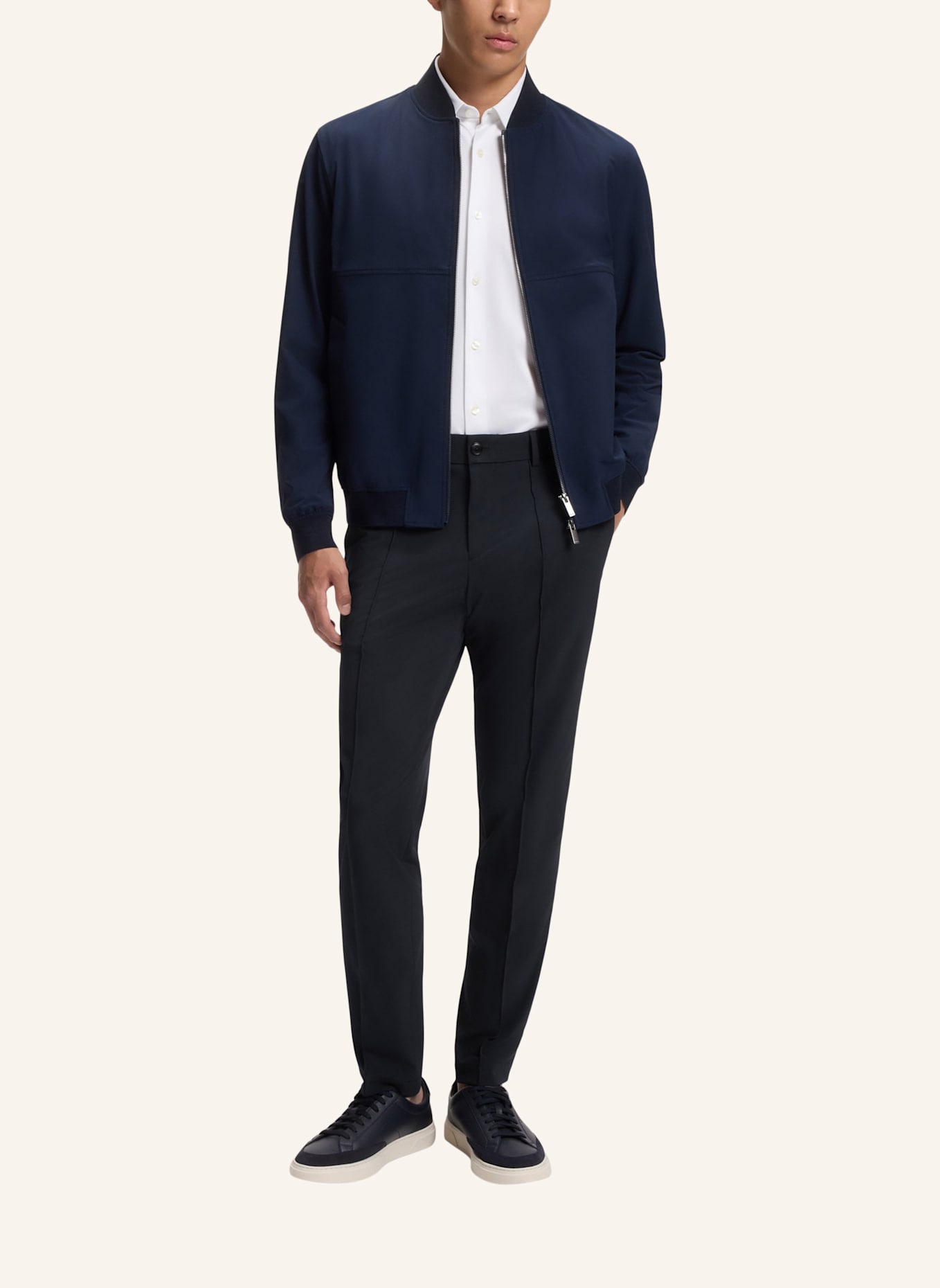 BOSS Business Hose P-GENIUS-CW-WG-263F Slim Fit: DUNKELBLAU