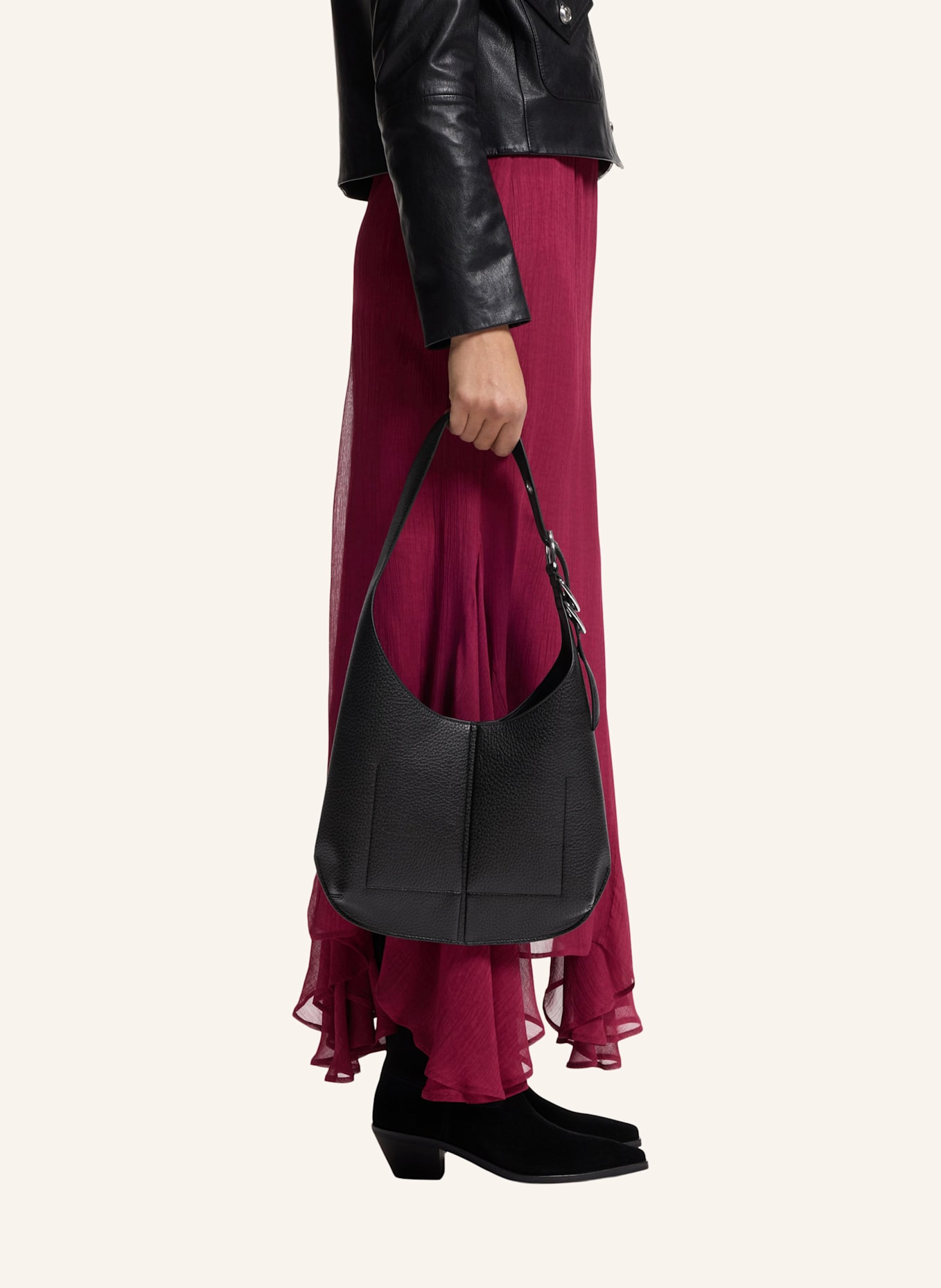 BOSS Shoulder Bags CLARICE HOBO: SCHWARZ