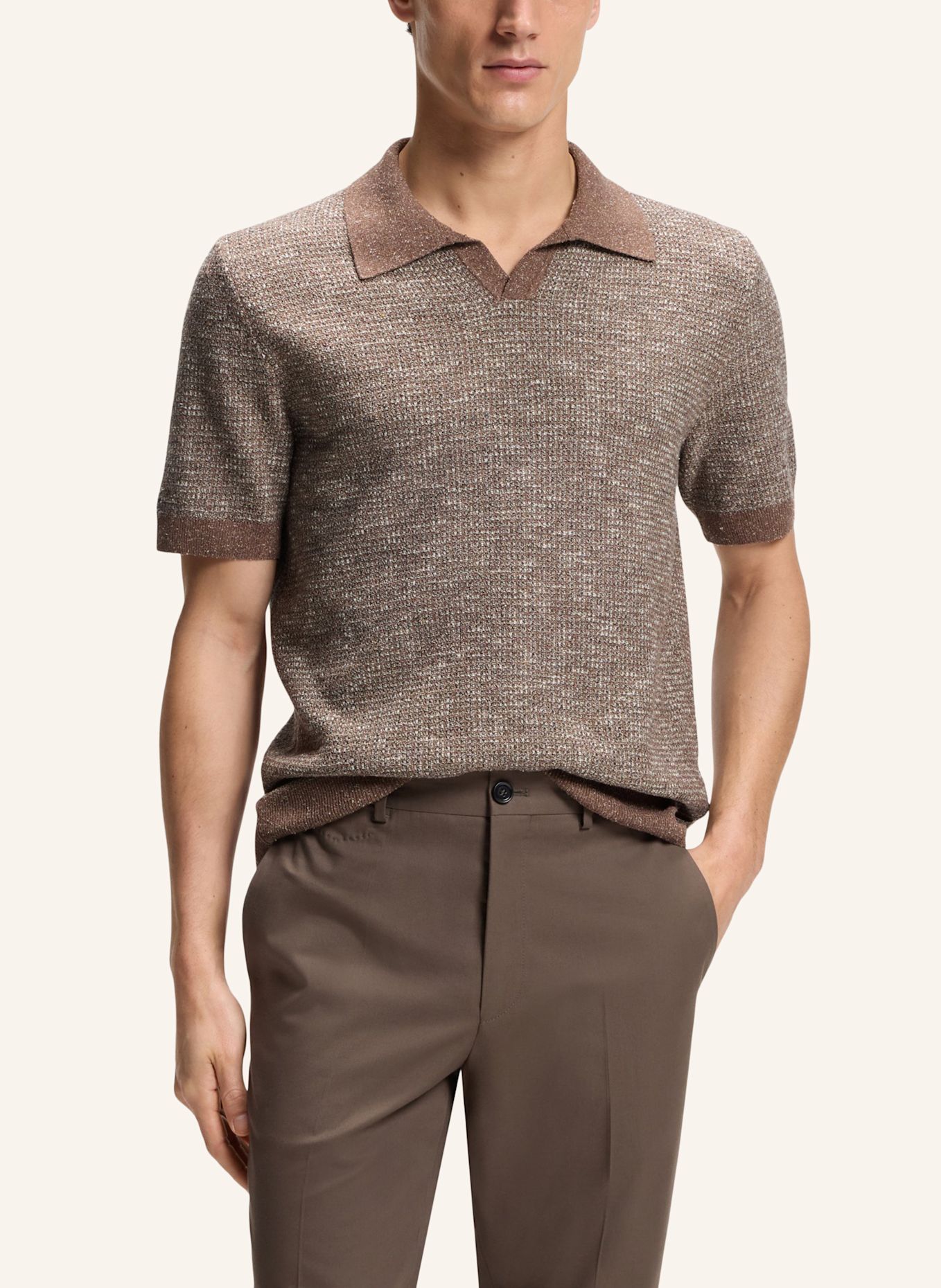 BOSS Pullover L-LAGO Regular Fit: BRAUN