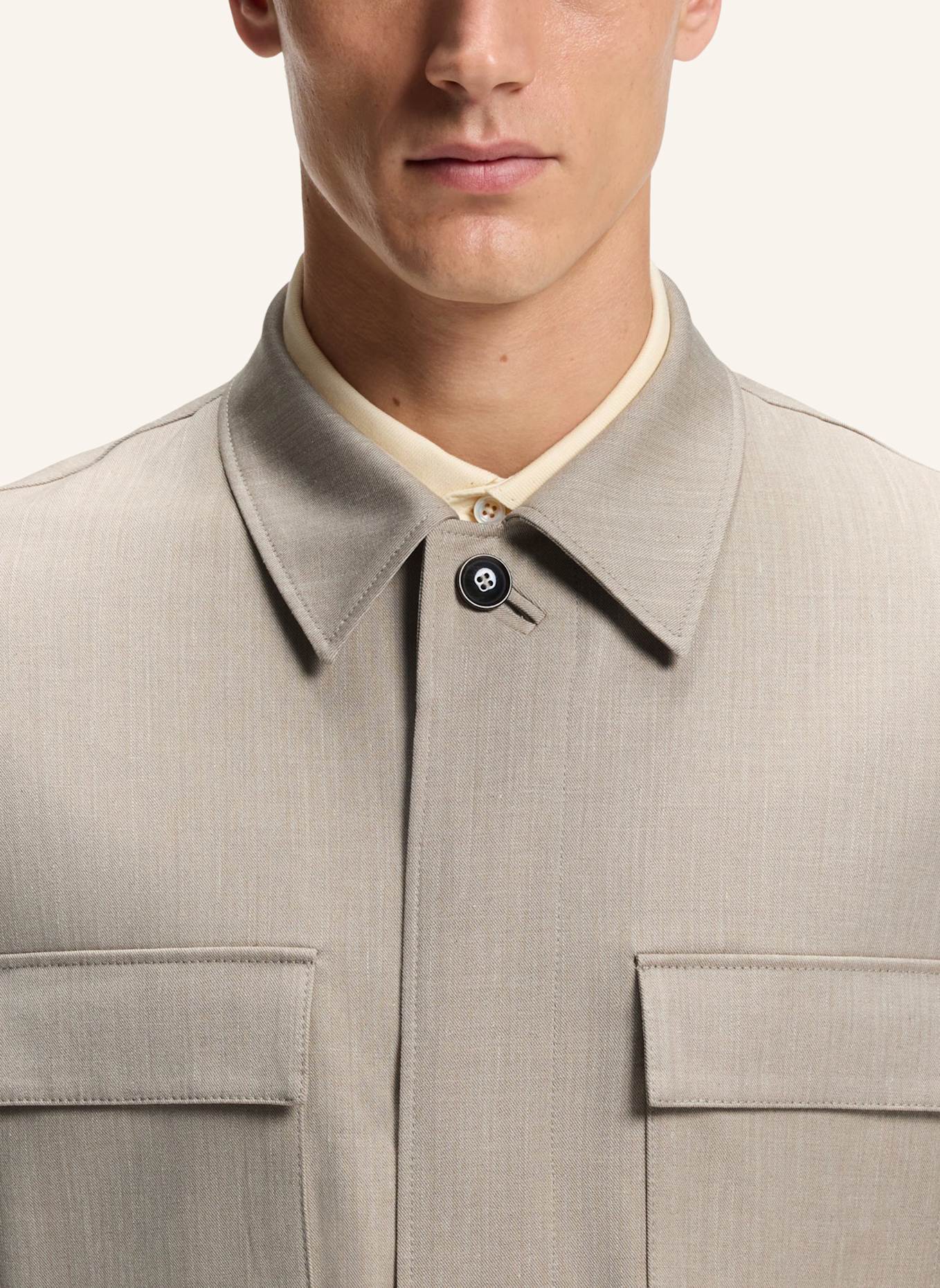 BOSS Sakko L-CORVIN-2FP-263 Relaxed Fit: BEIGE