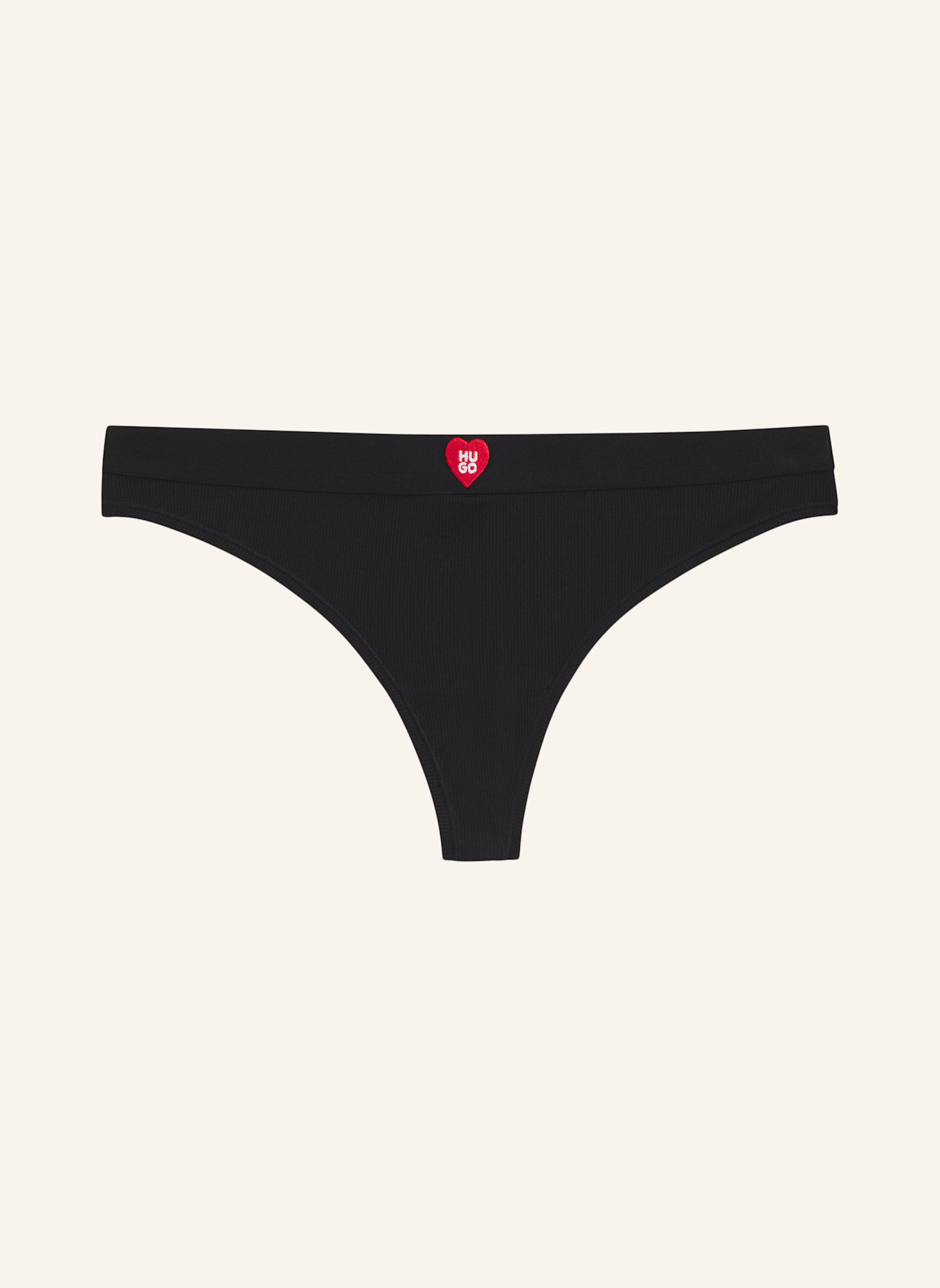 HUGO Slip HUGO HEART THONG: SCHWARZ