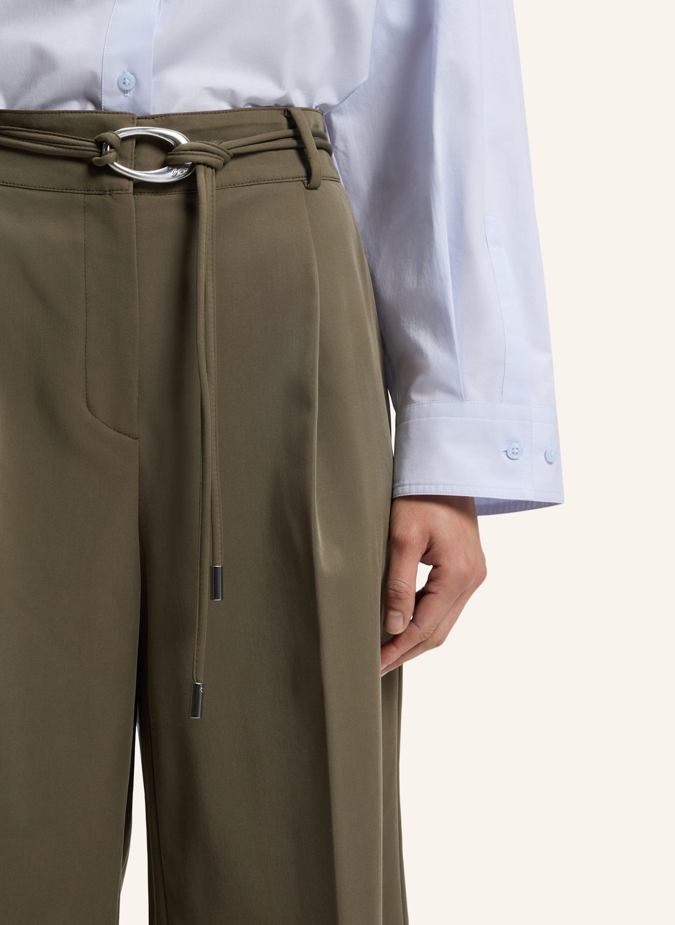 BOSS Casual Hose C_TALARINA3 Relaxed Fit: GRÜN
