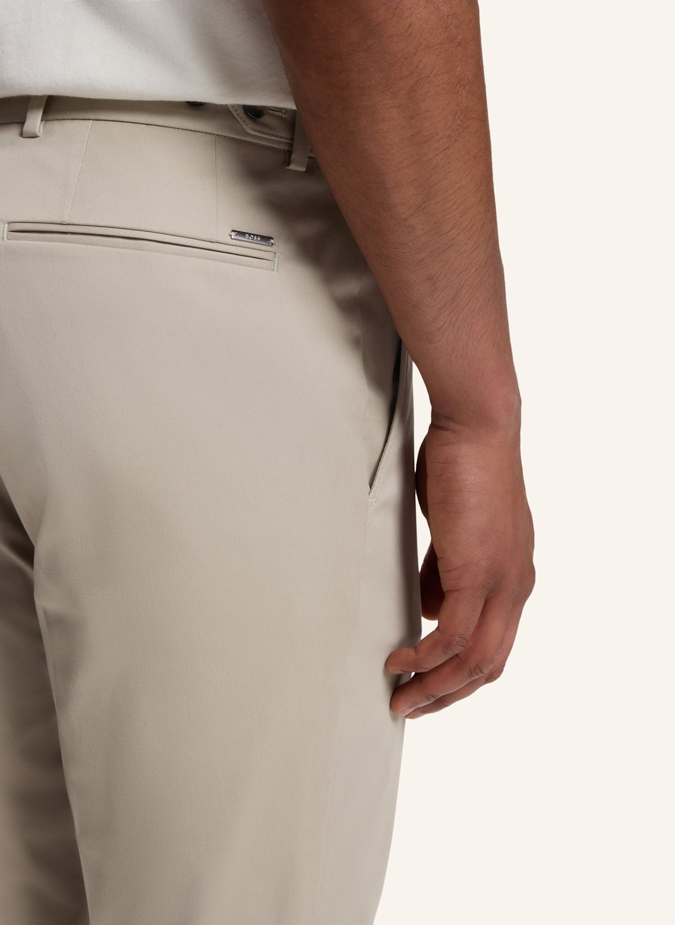BOSS Business Hose H-GENIUS-DTL-WG-262F Slim Fit: KHAKI