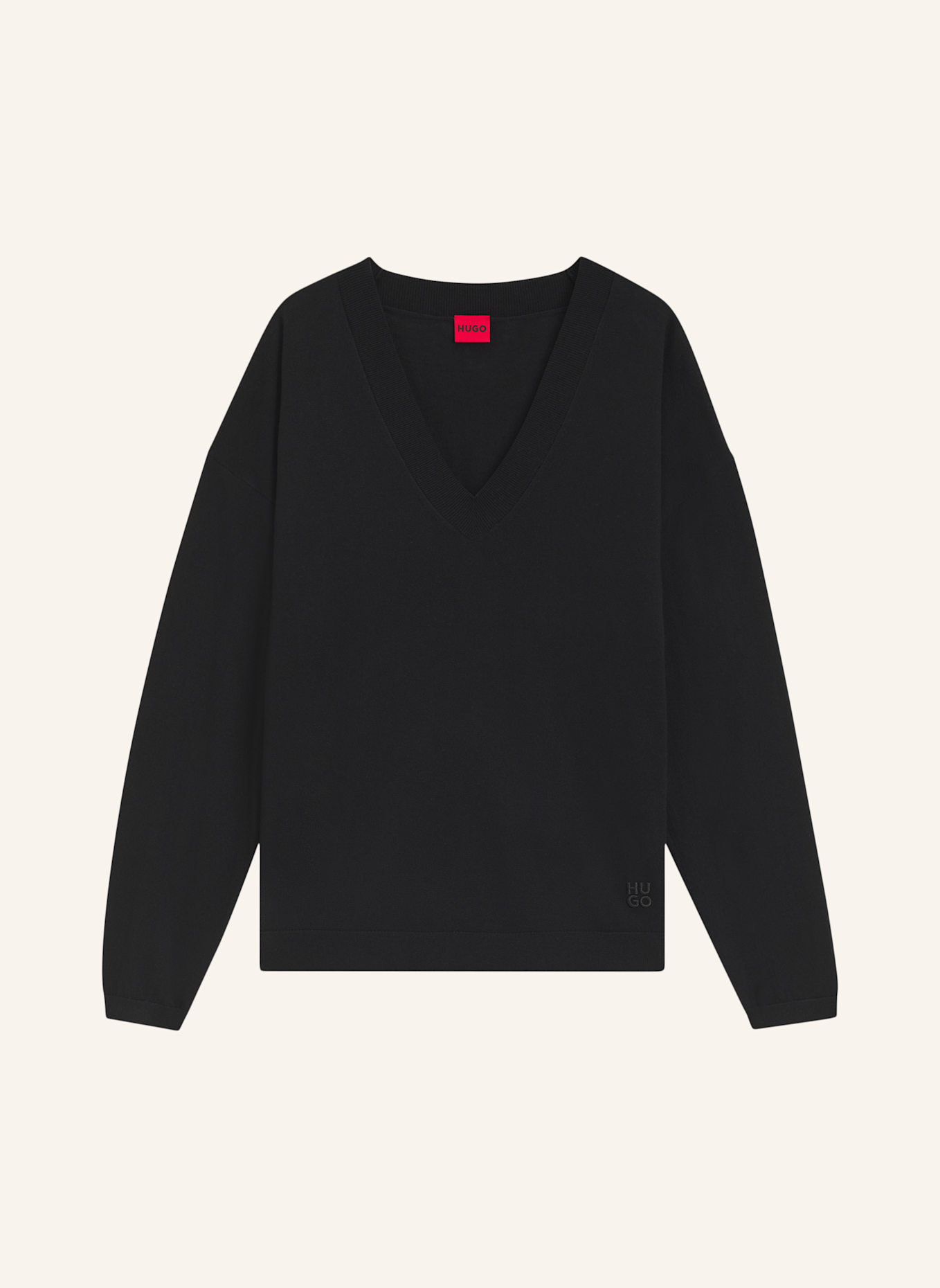 HUGO Pullover SESSARINA Relaxed Fit: SCHWARZ