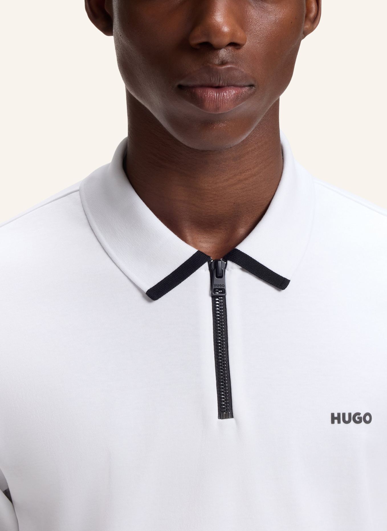 HUGO Polo DALOMINO Regular Fit: WEISS