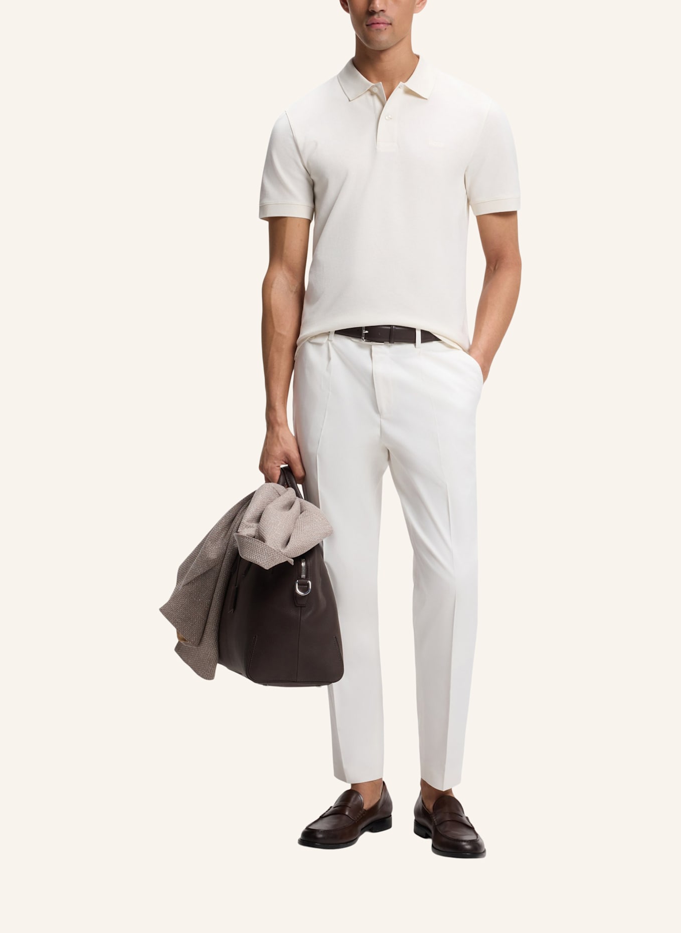BOSS Piqué-Poloshirt PALLAS Regular Fit: WEISS