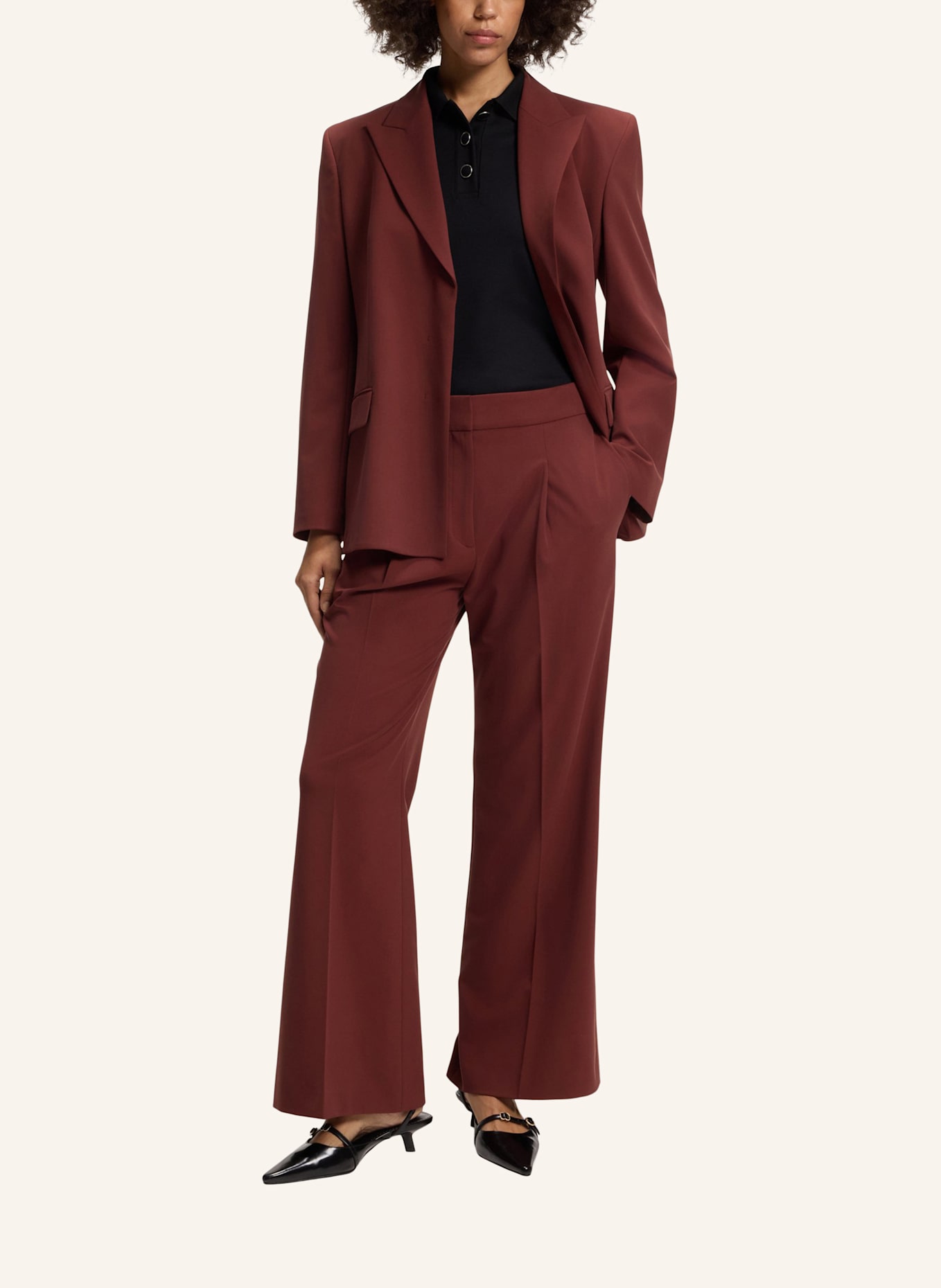 HUGO Trouser HAMAIA Regular Fit: BRAUN