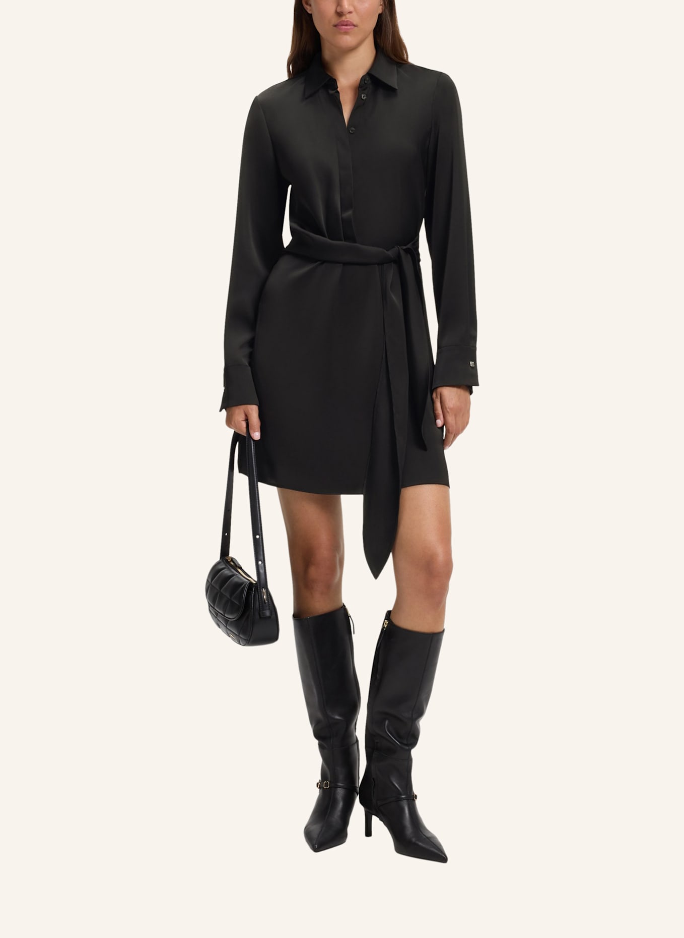 HUGO Dress KILANDA Regular Fit: SCHWARZ
