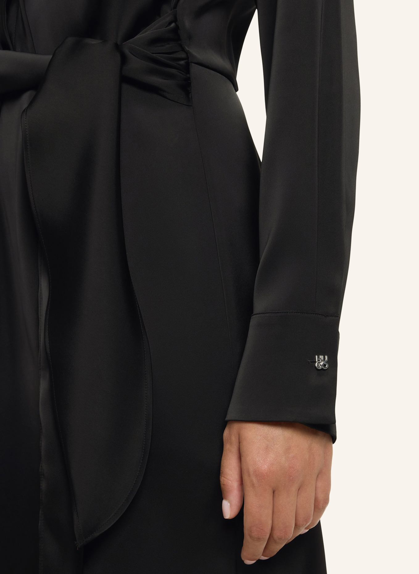 HUGO Dress KILANDA Regular Fit: SCHWARZ
