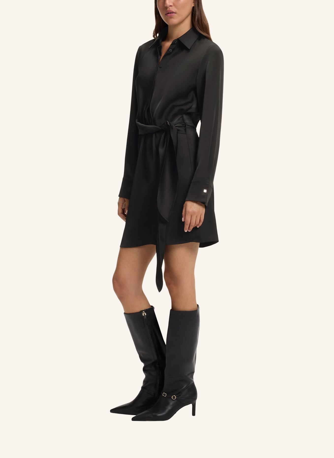 HUGO Dress KILANDA Regular Fit: SCHWARZ