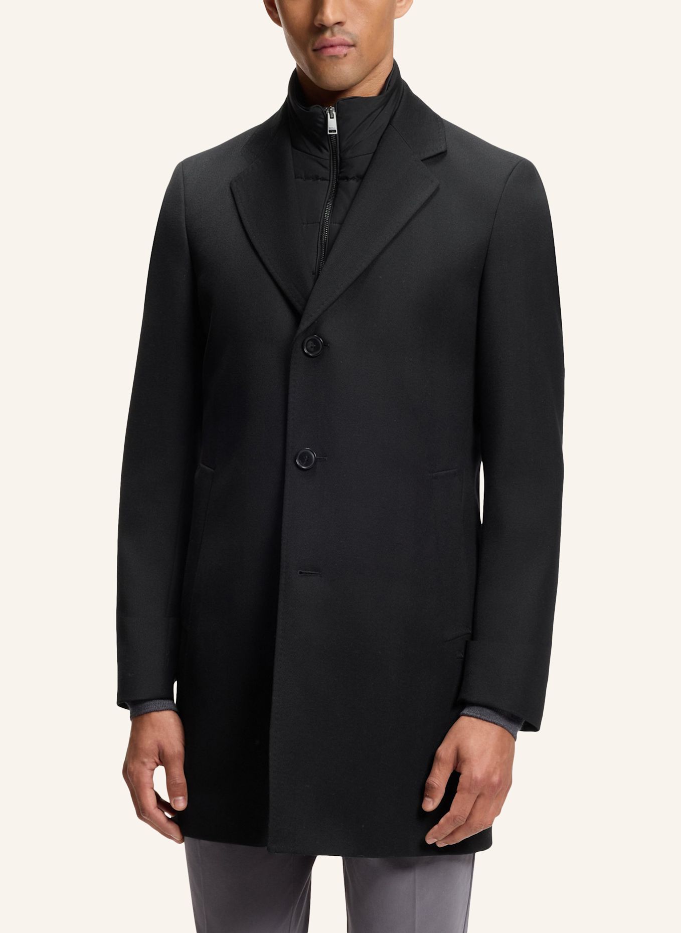 BOSS Mantel H-HYDE-BIB-264 Slim Fit: SCHWARZ