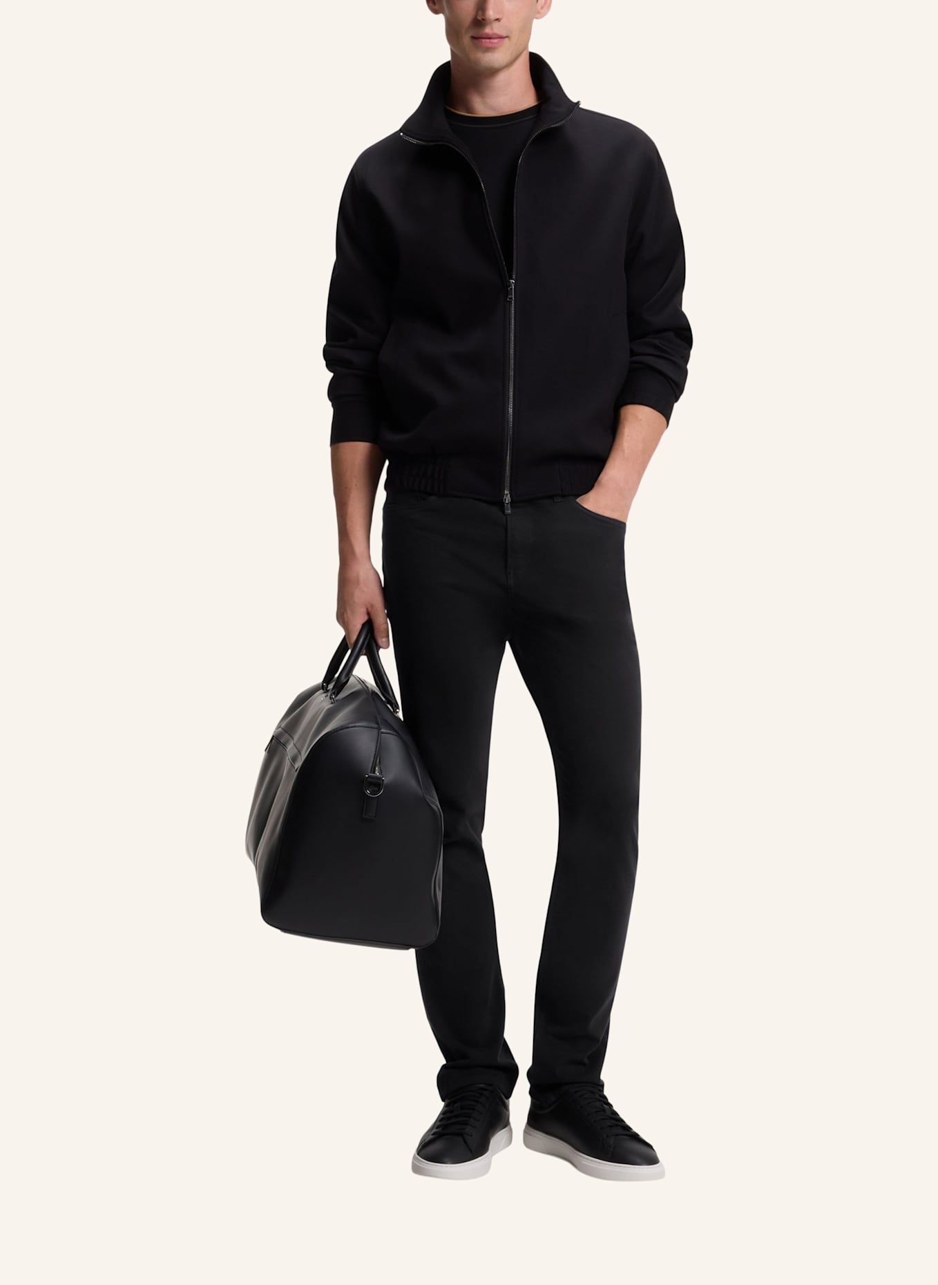 BOSS Casual Trousers H-DELAWARE5 Slim Fit: SCHWARZ