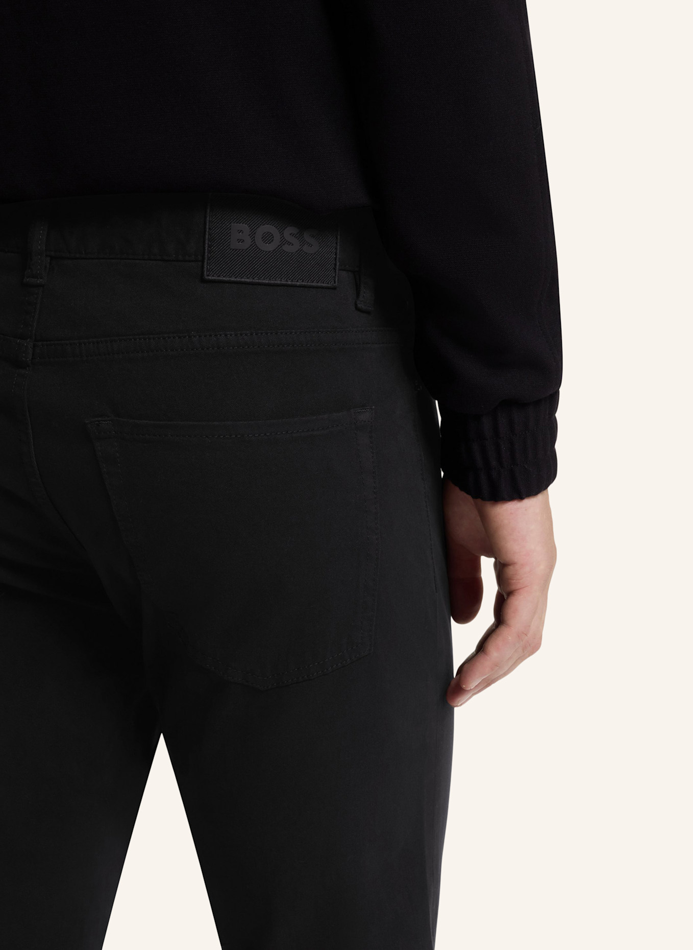 BOSS Casual Trousers H-DELAWARE5 Slim Fit: SCHWARZ