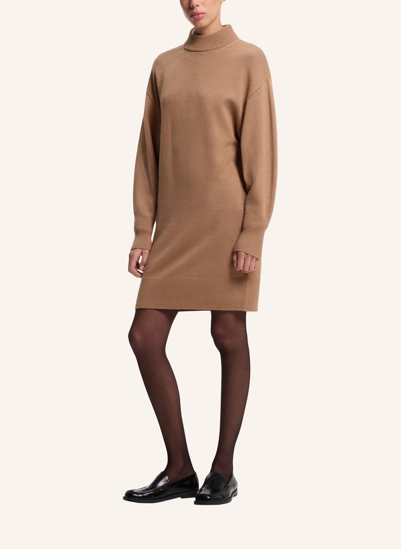 HUGO Knitted Dresses SORELLENY Oversize Fit: BRAUN