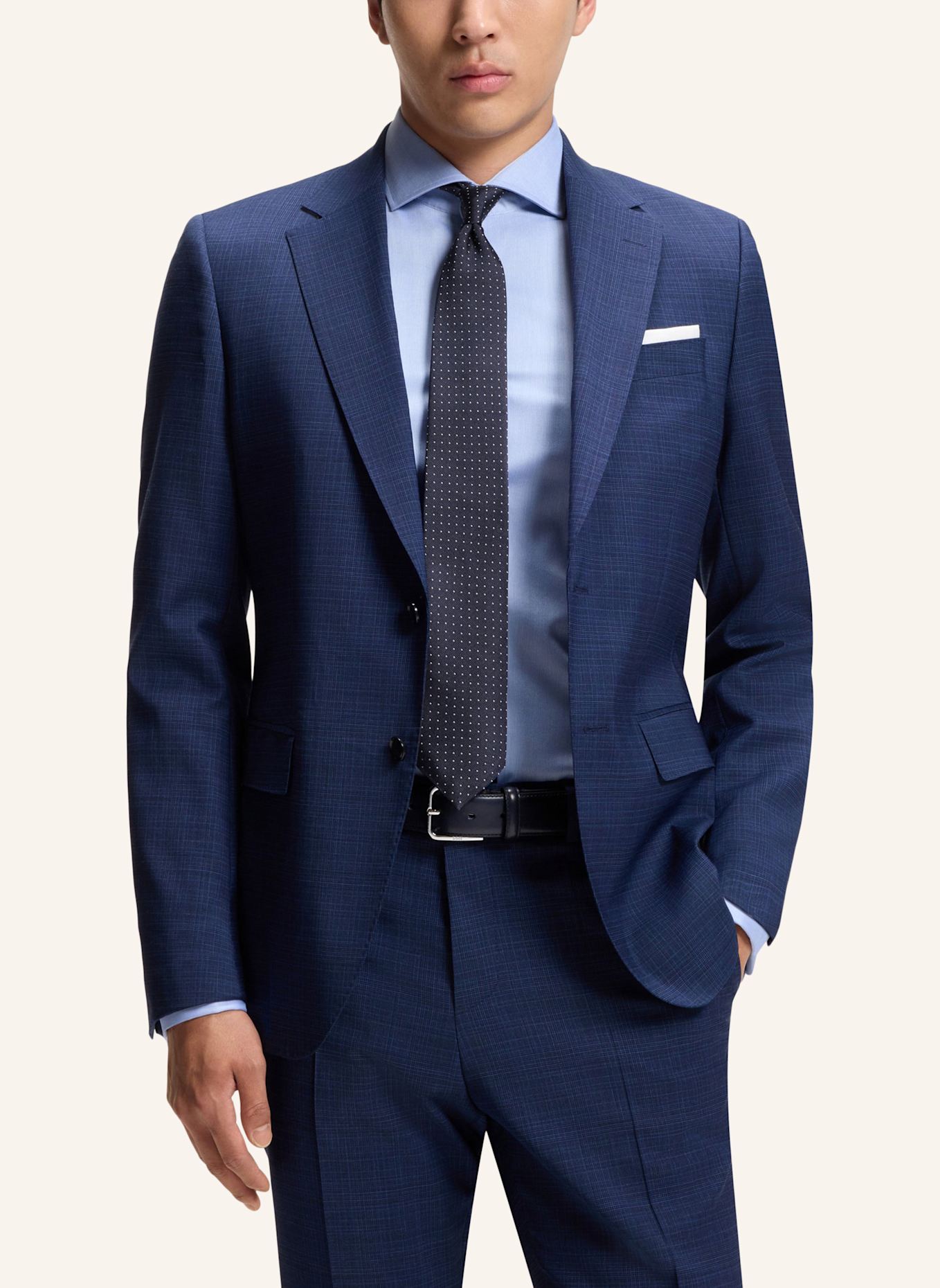 BOSS Belt MADISON-B1_VLST_SZ35: DUNKELBLAU