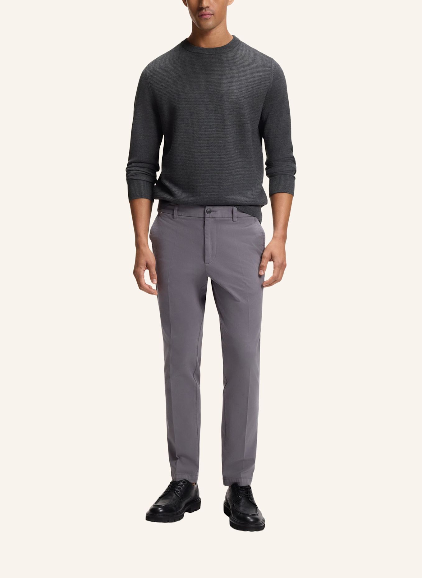 BOSS Pullover H-HINCLUSO_IN Regular Fit: GRAU